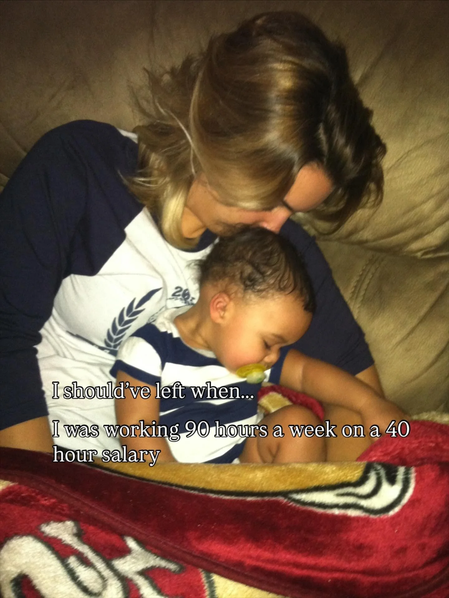 There&rsquo;s a million reasons why I stayed. 

&ldquo;Work hard now so you can enjoy your life later&rdquo;
&ldquo;I would&rsquo;ve killed for a job this good when I was your age&rdquo;
&ldquo;Put in your dues and you can work your way up&rdquo;
&ld
