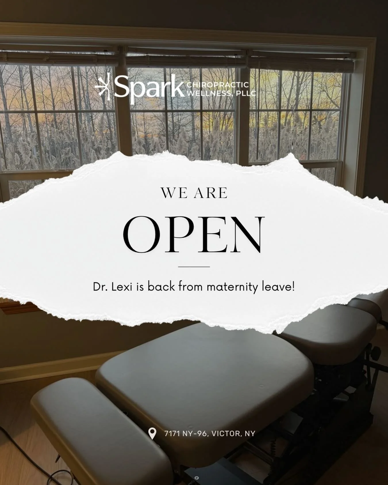 We&rsquo;re back!

The view out the window looks a little different from the last time we were here, but it feels like no time has passed!

Book your appointment now to get in before the holidays!

Can&rsquo;t wait to see you 🫶🏼
.
#chiropractor #ch