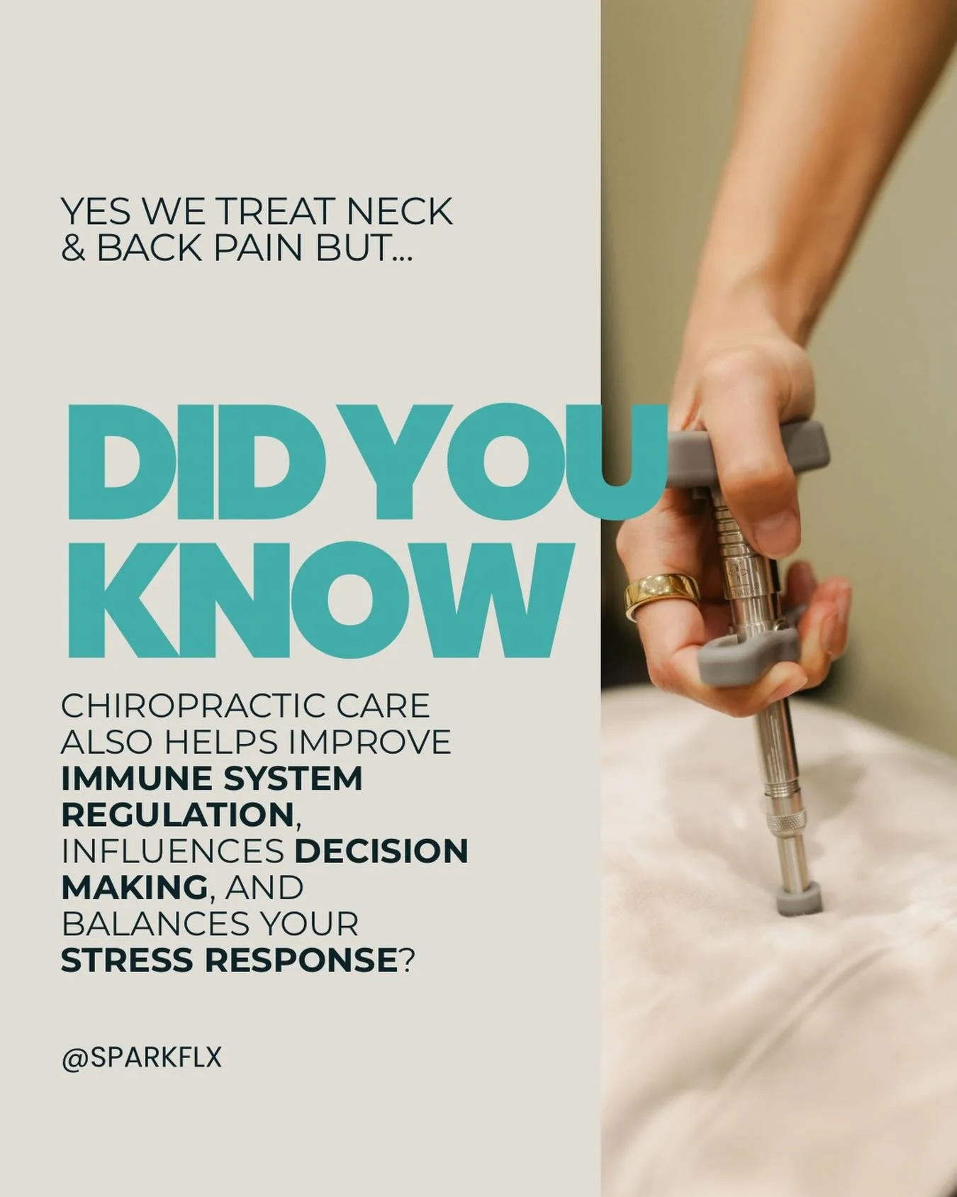 It&rsquo;s so much more than back pain. 

Your central nervous system is the foundation of everything. When communicating properly, your body &amp; mind function more efficiently in all aspects. 

Come see for yourself. No back pain required 😉
.
#ch