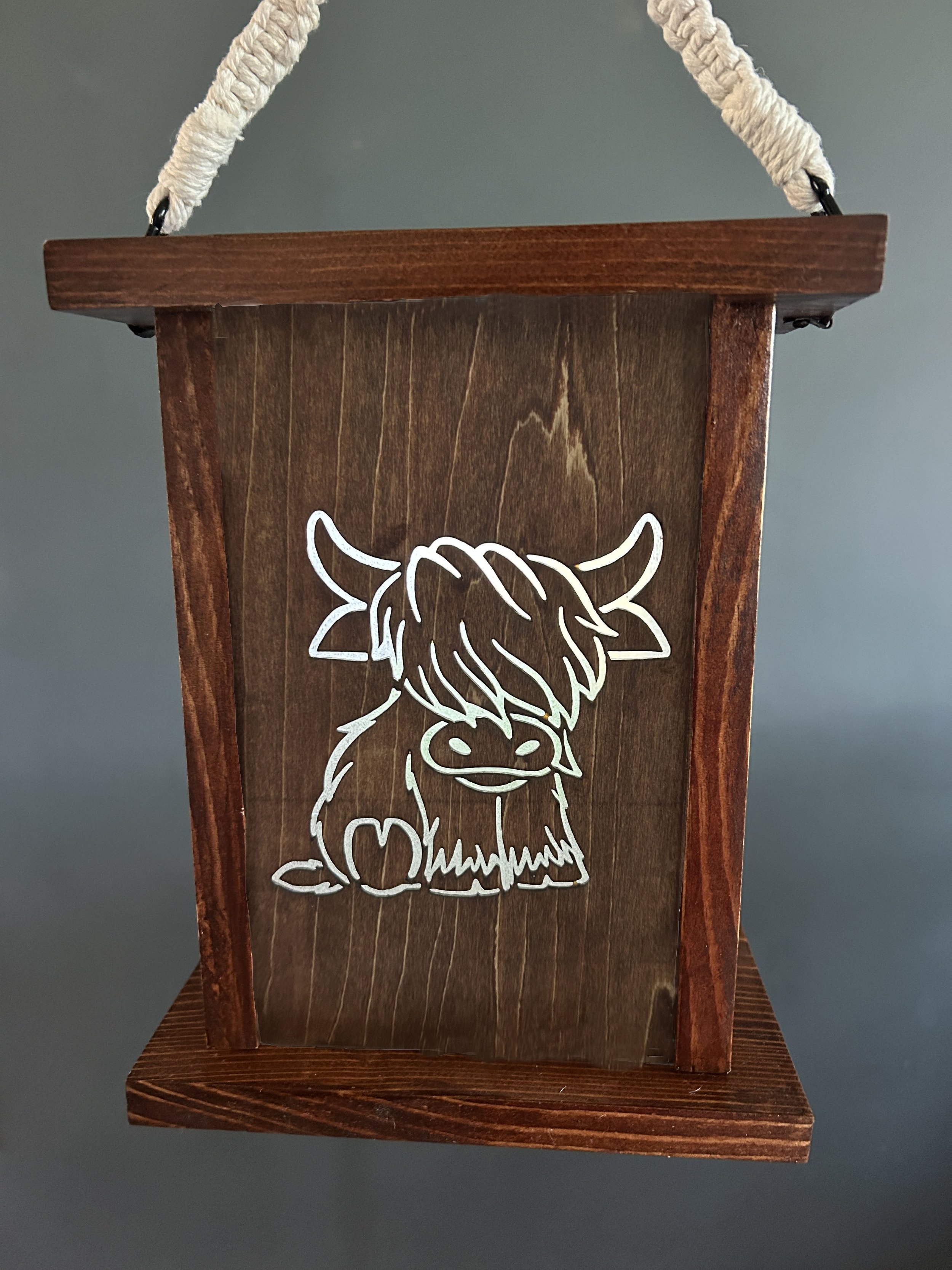 Solar Lantern - Bird Feeder - Highland Cow.jpg
