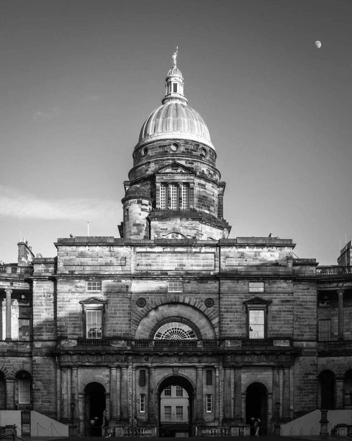 The old college and the moon