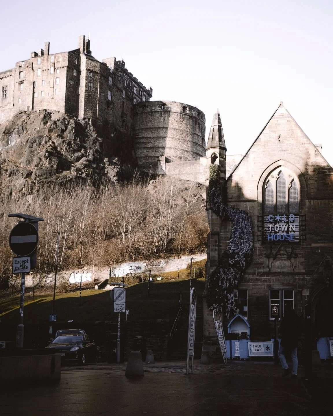 Looking up to the castle