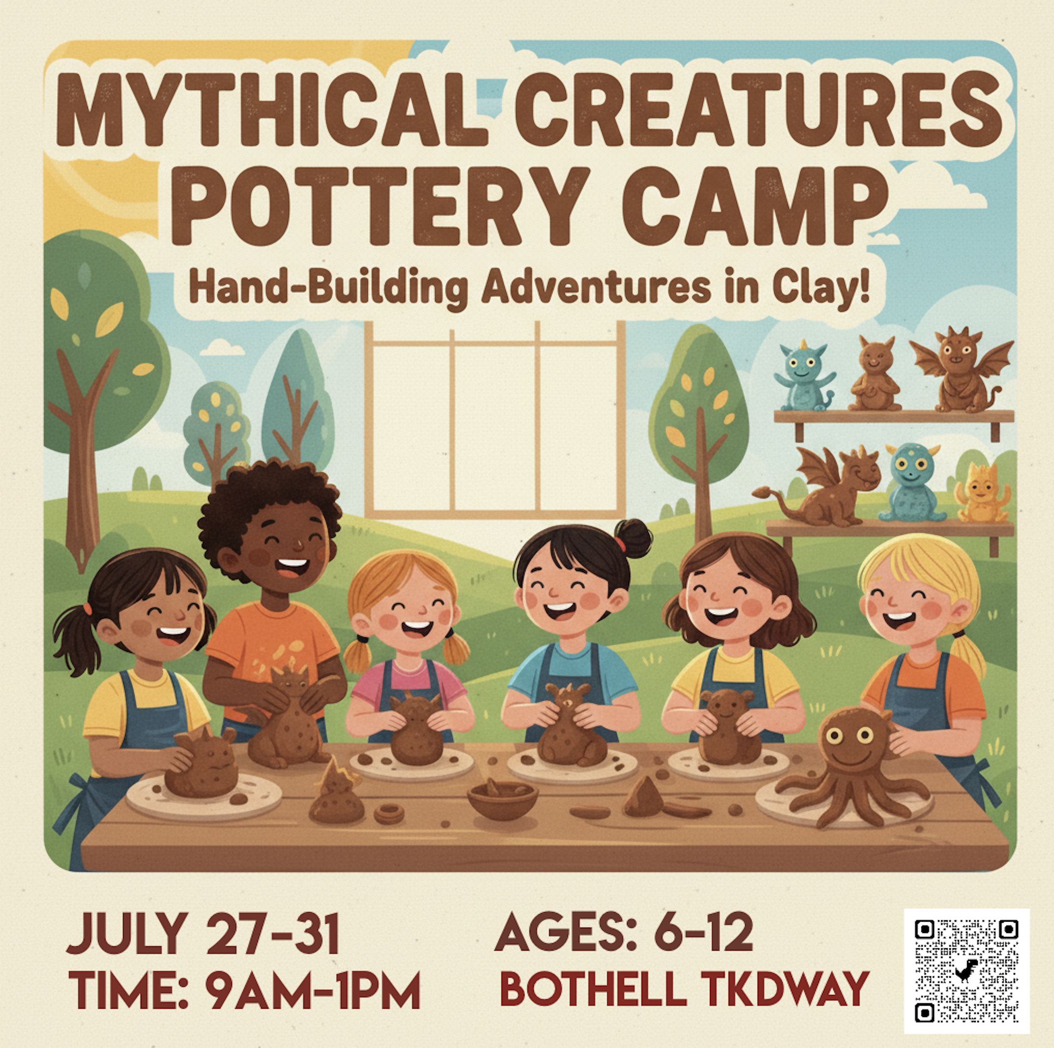 Pottery Camp Cartoon