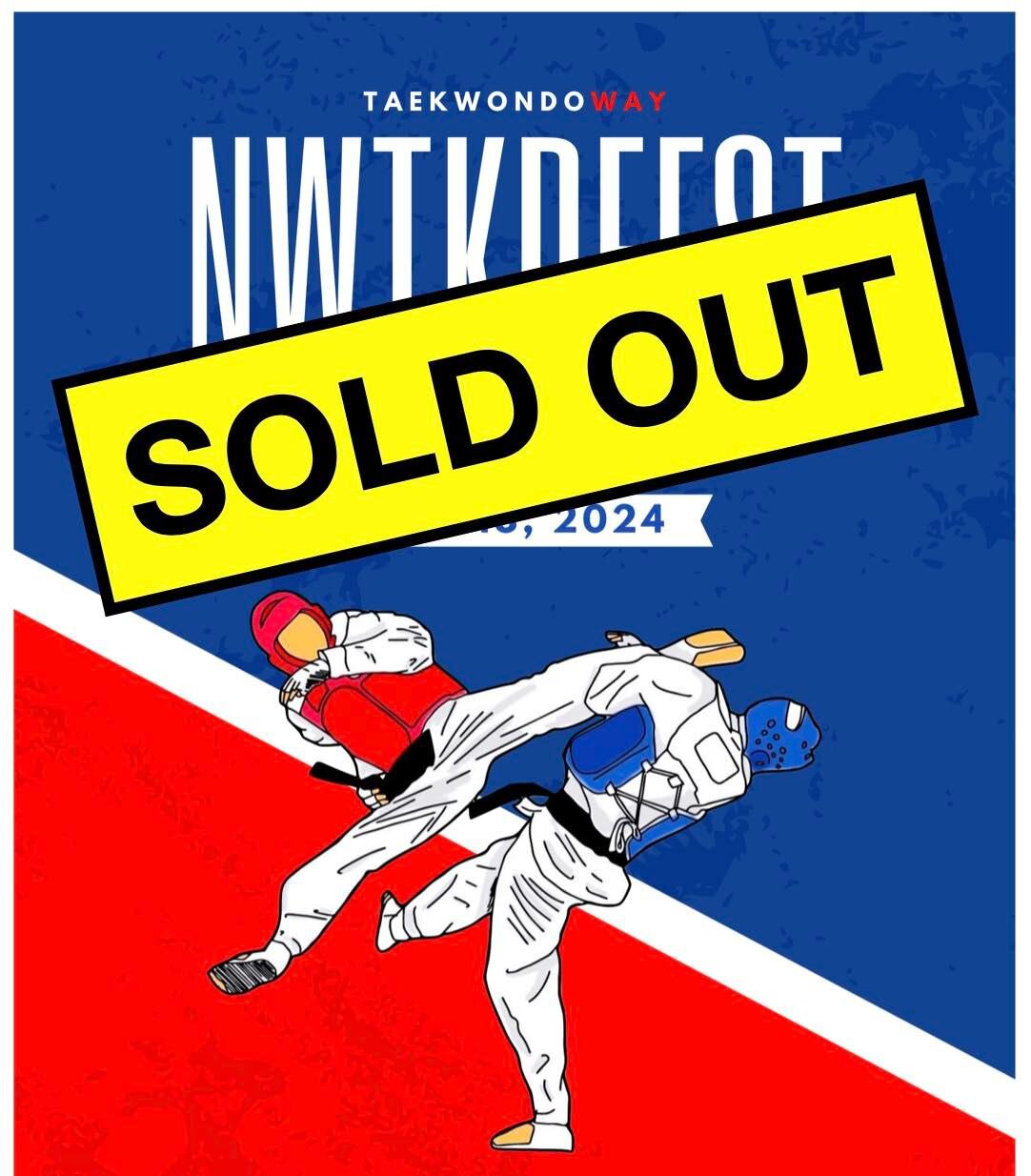 Thank you all for your participation in the NWTKD Festival, we have hit our maximum capacity for individual competitors. Registration remains open for the Team Events: Demo &amp; Tag-in Sparring.