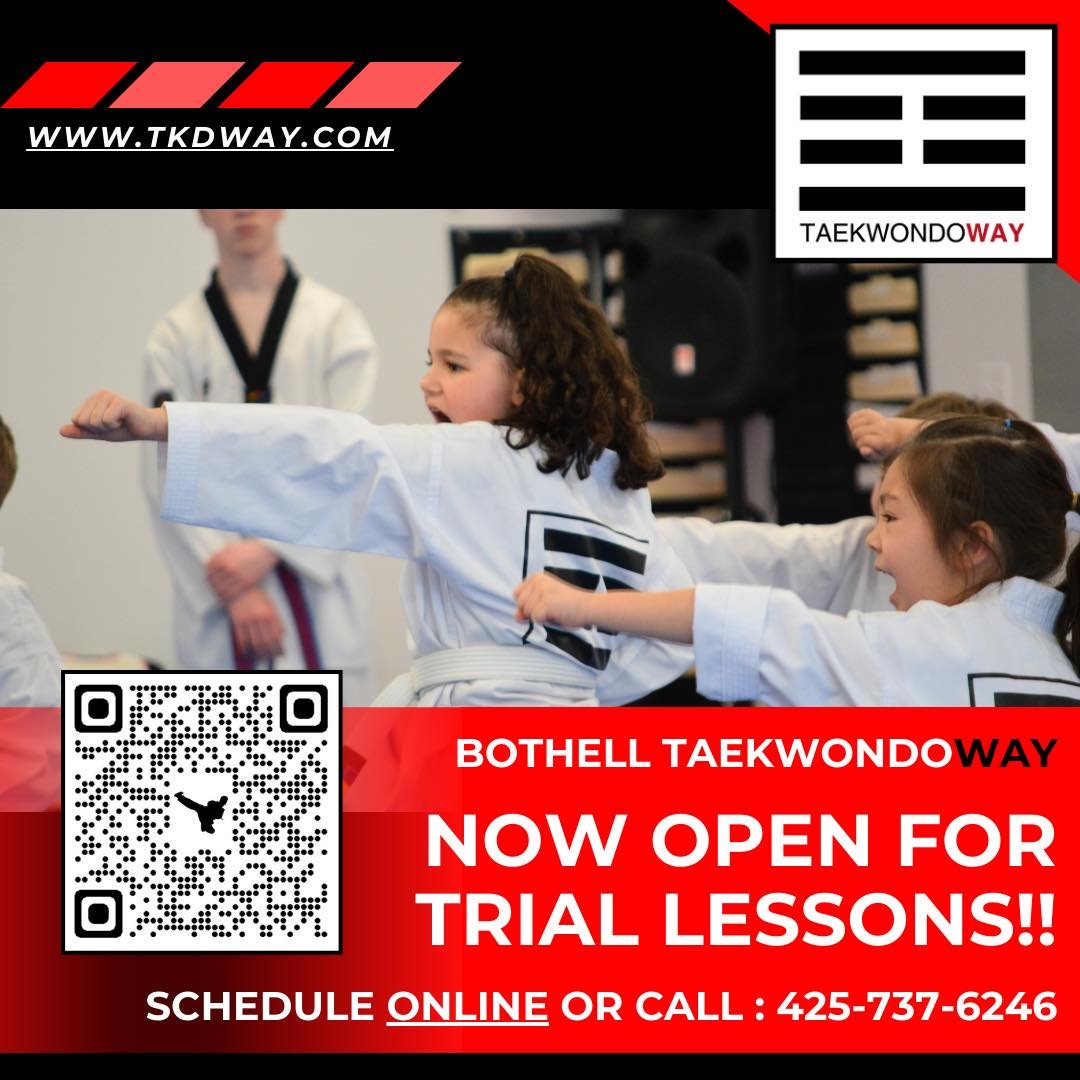 Bothell Taekwondo Way is now open for trial lessons! Schedule a free class by going to our website: www.tkdway.com, or calling: 425-737-6246