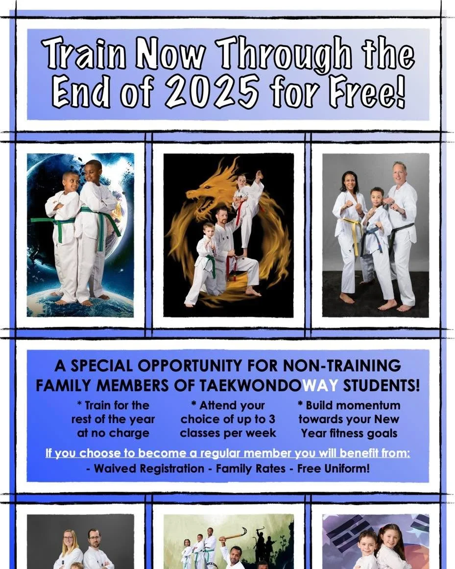 Families that kick together, stick together! Give Taekwondo a try this holiday season.