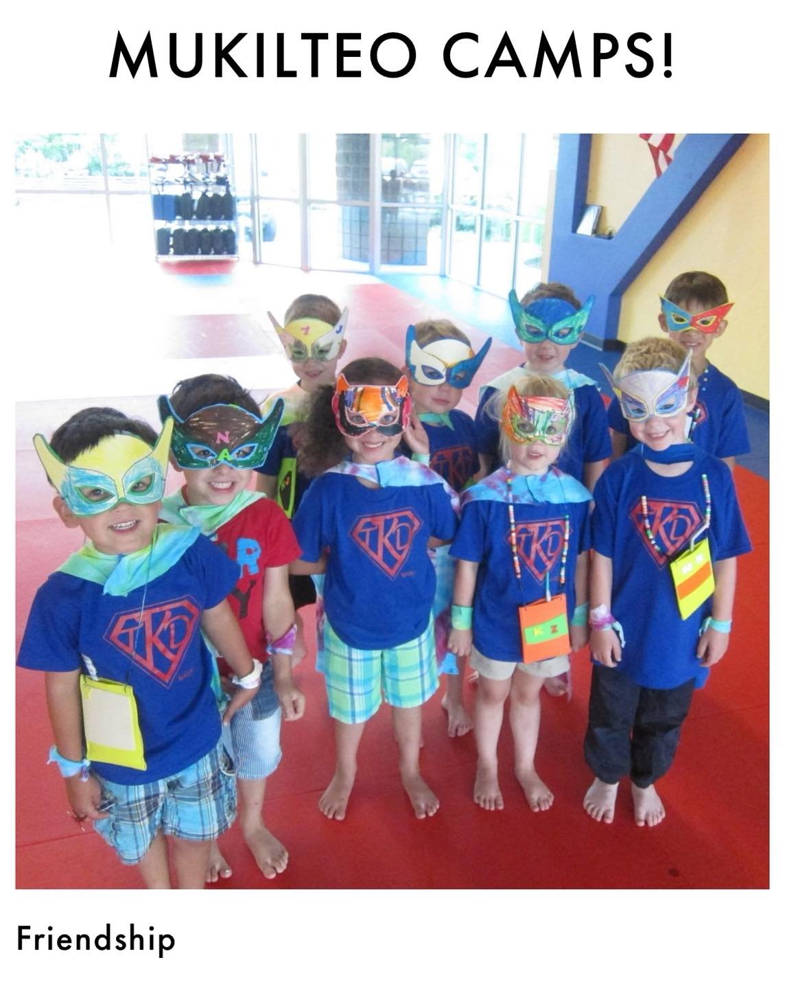 Summer Camp Registration is Open! 
www.tkdway.com/camp

In Mukilteo we are hosting two camps:

1. Dragon Warrior Games (July 13-17, Ages 6-12) A &ldquo;Survivor&rdquo; game show inspired camp with challenges, puzzles, dodgeball, and Taekwondo.

2. We
