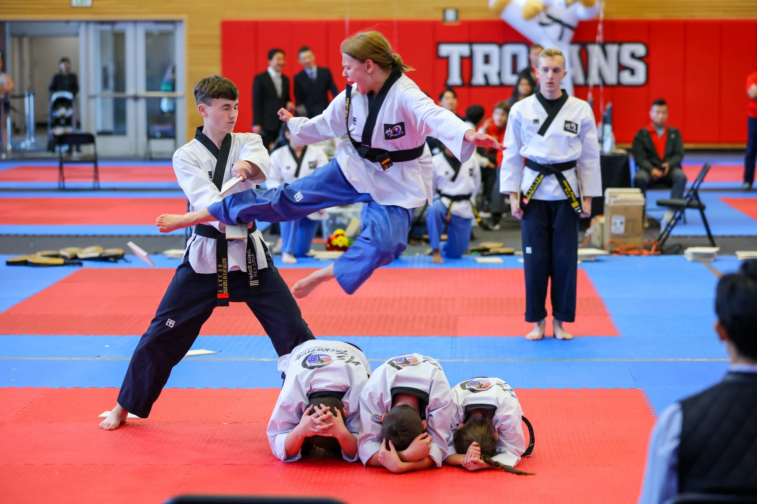 Taekwondo Demonstration Flying Side Kick