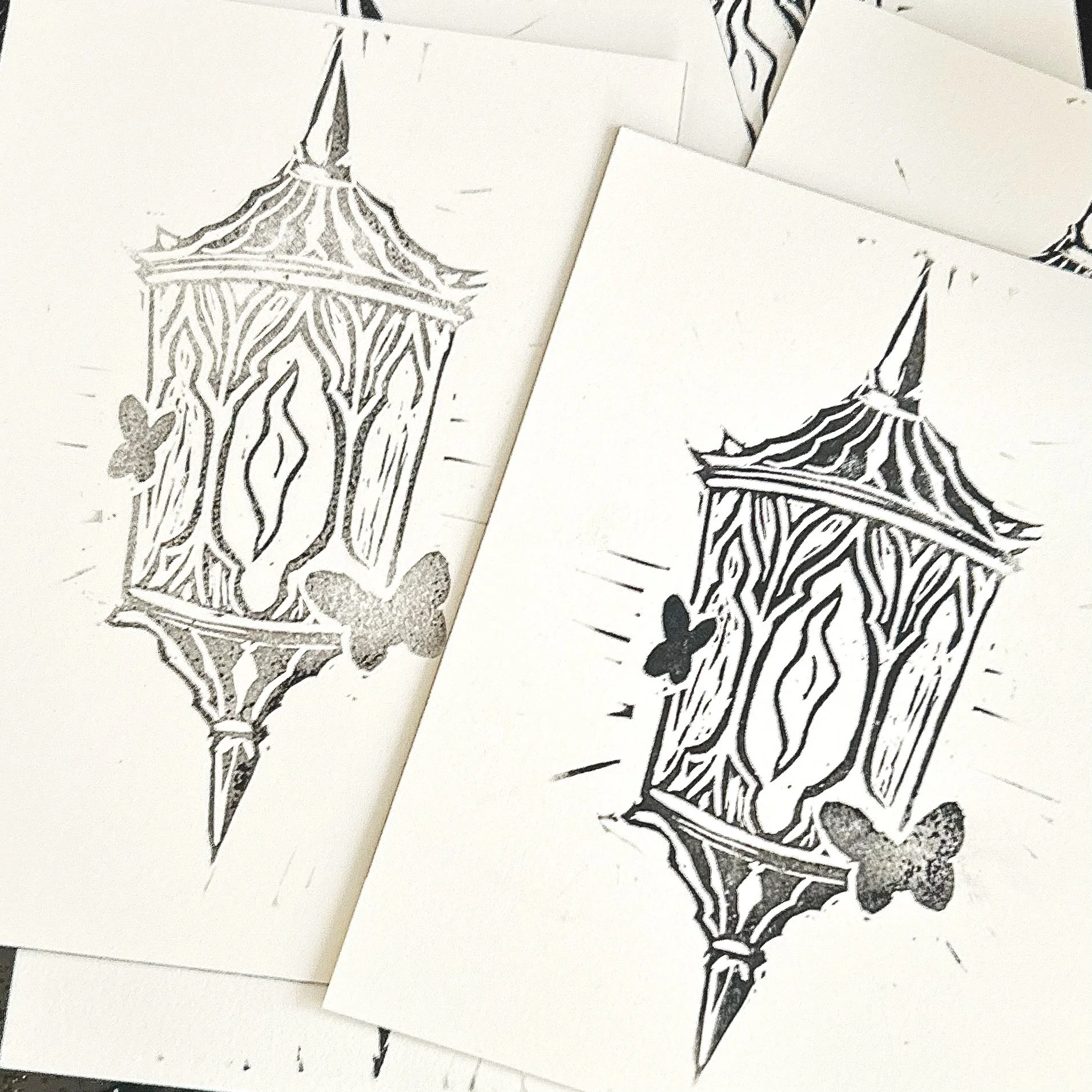 Lantern - Block Print