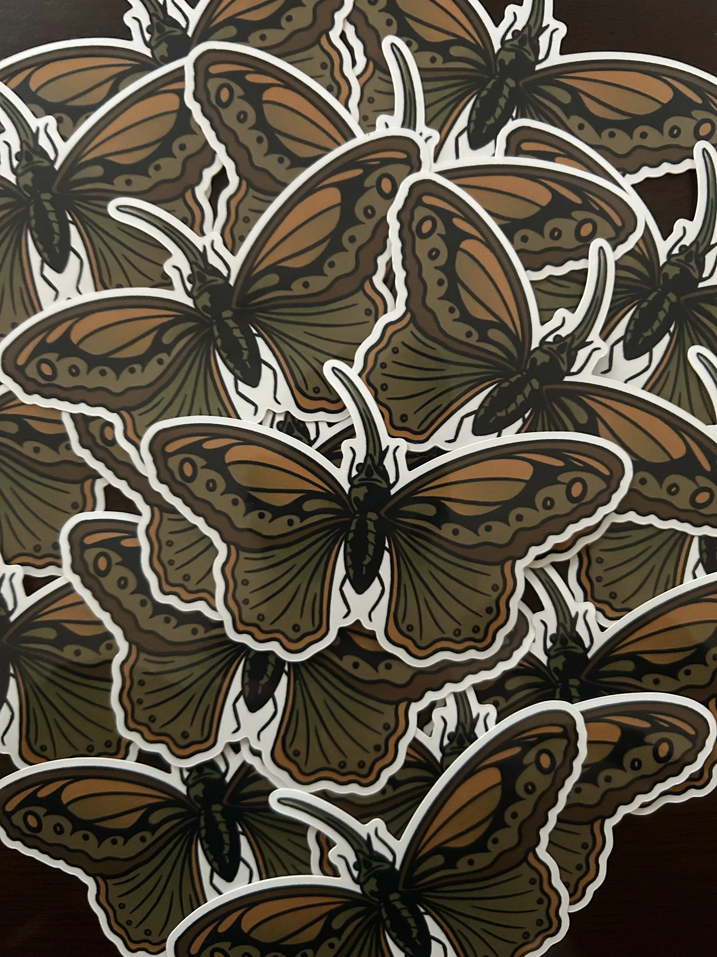 Horned Beetle Moth Sticker