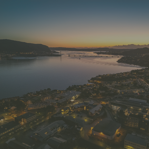 Dronefoto og kveldsfoto i Bergen