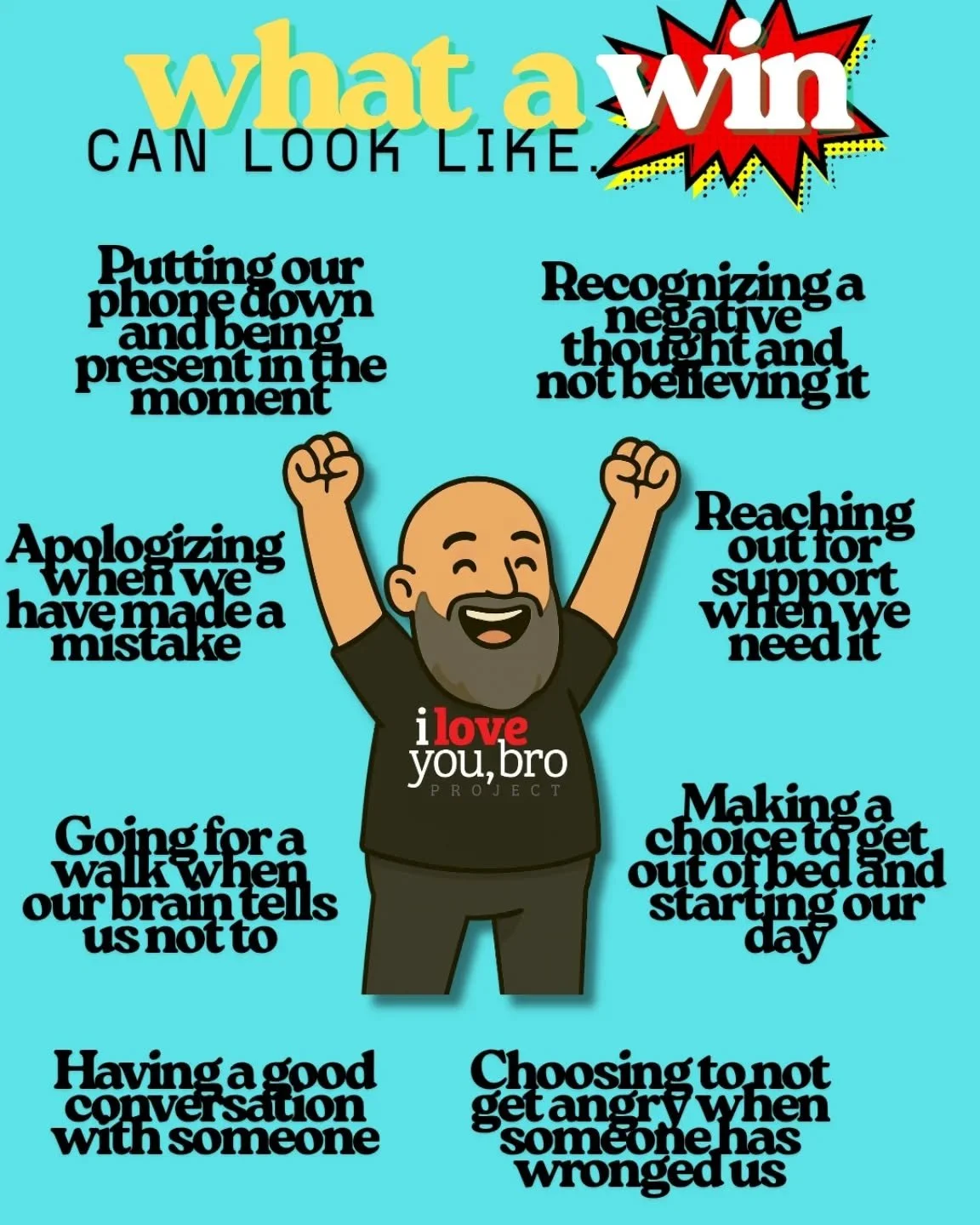 WHAT A "WIN" CAN LOOK LIKE
Not every win looks big from the outside.
Most of the time it's just a quiet victory that no one else sees, but we absolutely feel. 
Wins like…
✅ Choosing to get out of bed when our mind tells us not to
✅