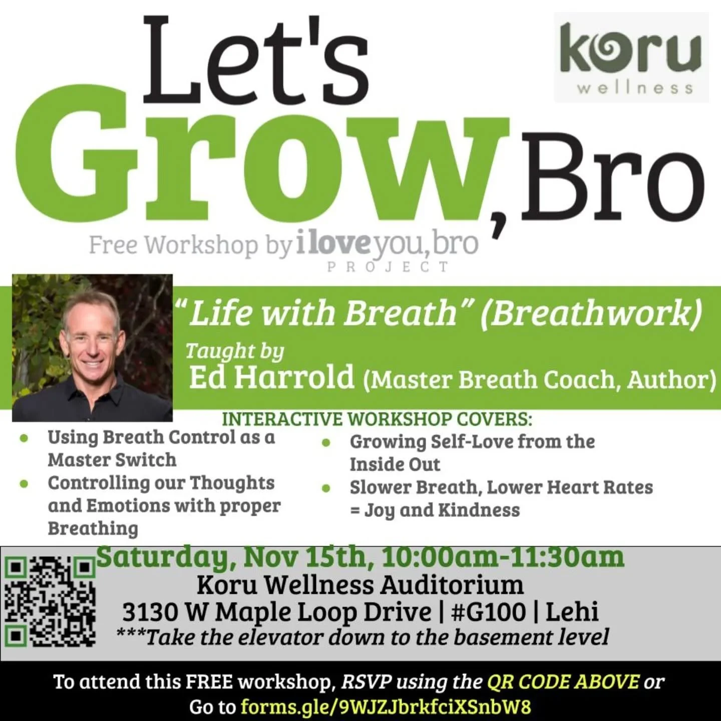 FREE MEN'S MENTAL HEALTH WORKSHOP - "LIFE WITH BREATH" (BREATHWORK)
54% of the men in our weekly support groups are struggling with high levels of anxiety
41% report that they are experiencing deep feelings of frustration and anger with th