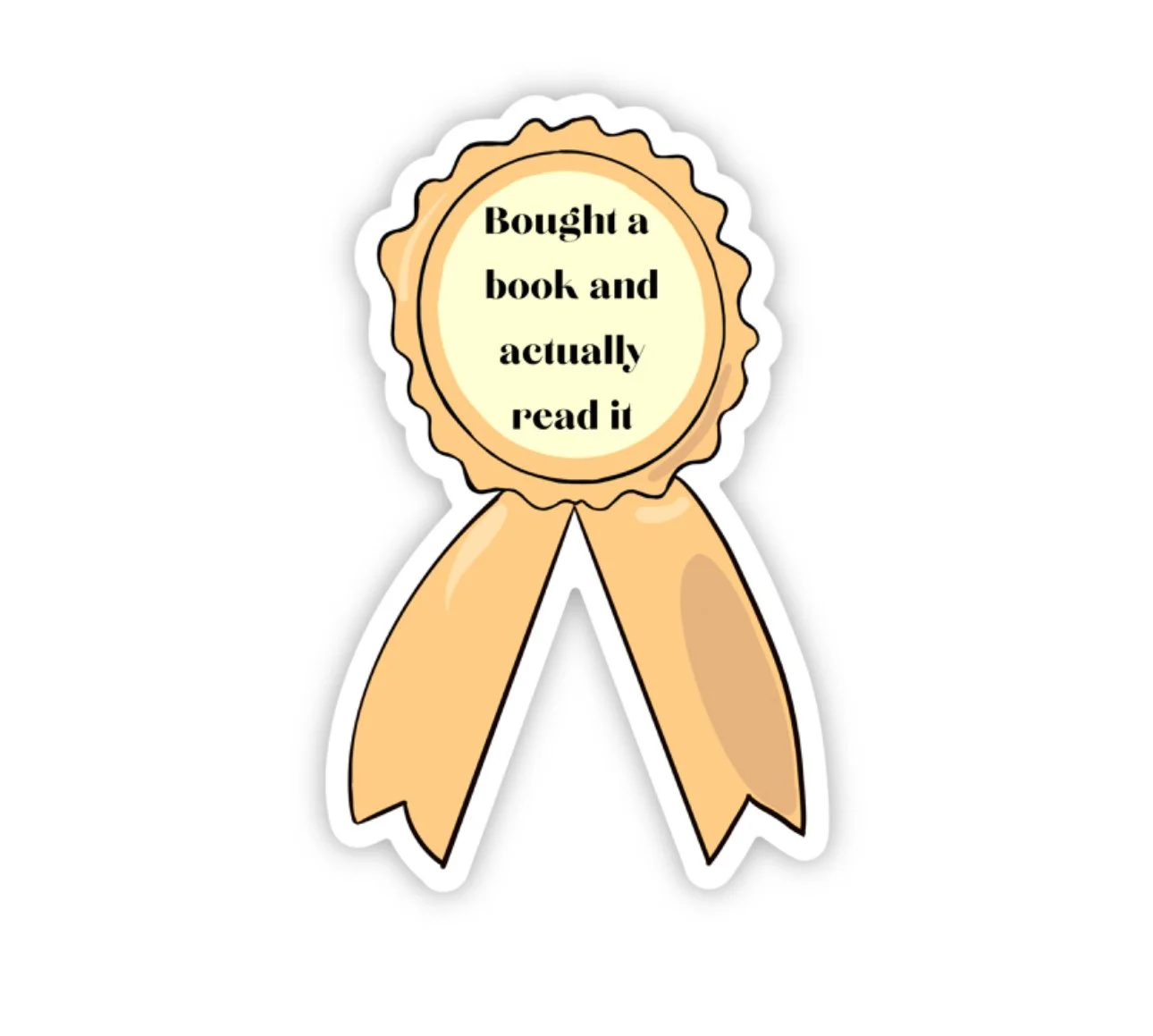 Read A Book Ribbon Sticker