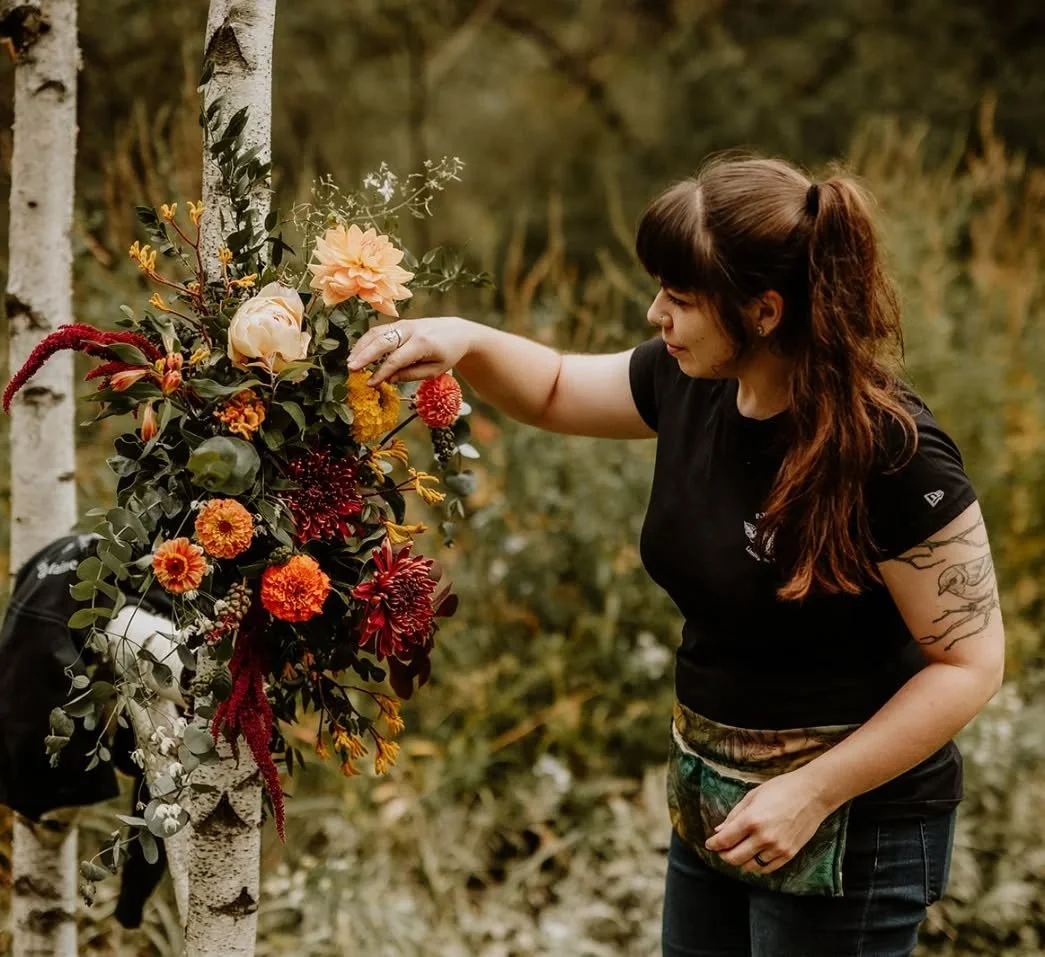 In my other job, I'm a floral designer for the illustrious @bountyoblooms, the designs of which still sweep me of my feet.  Sarah celebrates the Maine landscape with deeply textured foliage, flowers dripping with color, and a sense of moody playfulne