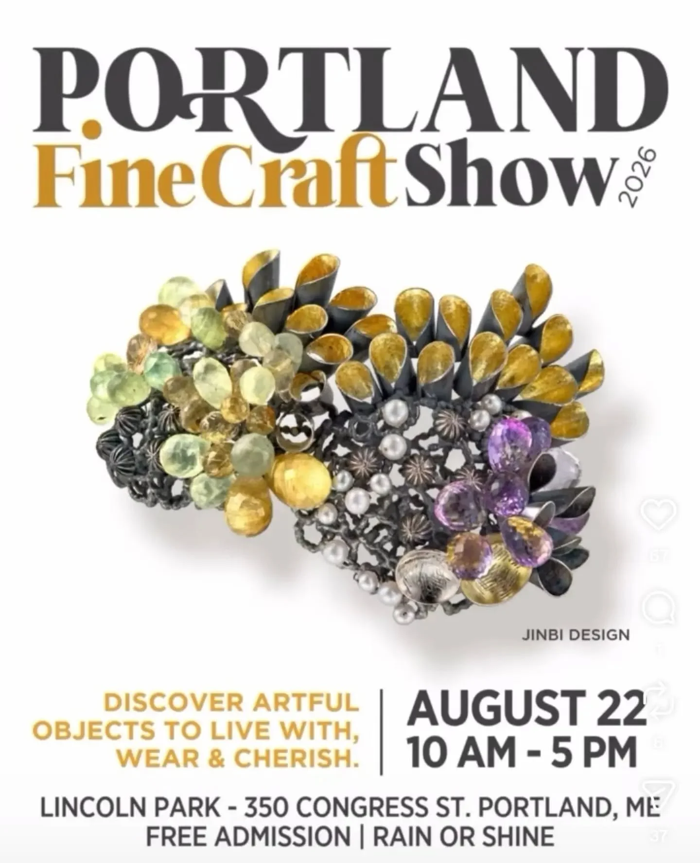 Gonna be slingin' pots at the @shopmainecraft Fine Craft Show THIS SATURDAY (8/22) in Portland, ME!

It's going to be a beautiful day filled with beautiful people.  If you've got a few minutes, come out and share the experience with us!

💕

#mainema