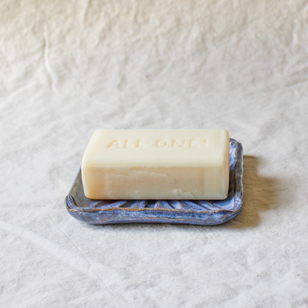 Square Soap/Sponge Dish - Blueberry Blue
