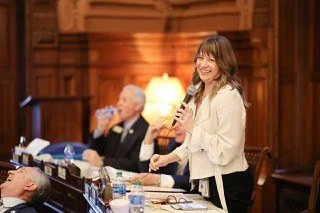 Rep. Anulewicz speaks from her seat at the Georgia House of Representatives.