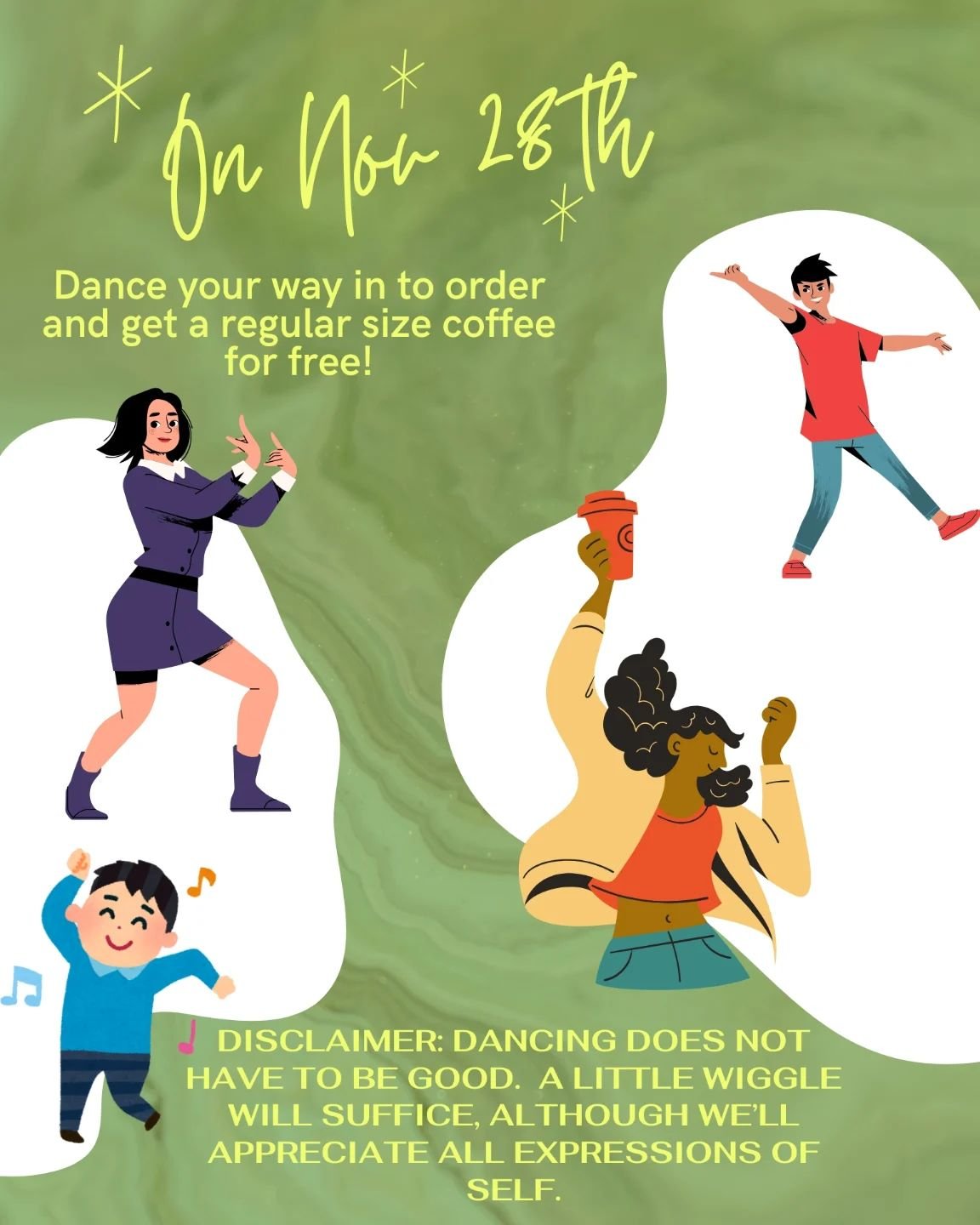 Doing anything next Thursday? Come in and give us a lil dance for a free coffee all day long! 

#yeg #yegcafe #yegsmallbusiness #yegcoffee #yegdance #supportsmallbusiness #ottewell #edmonton