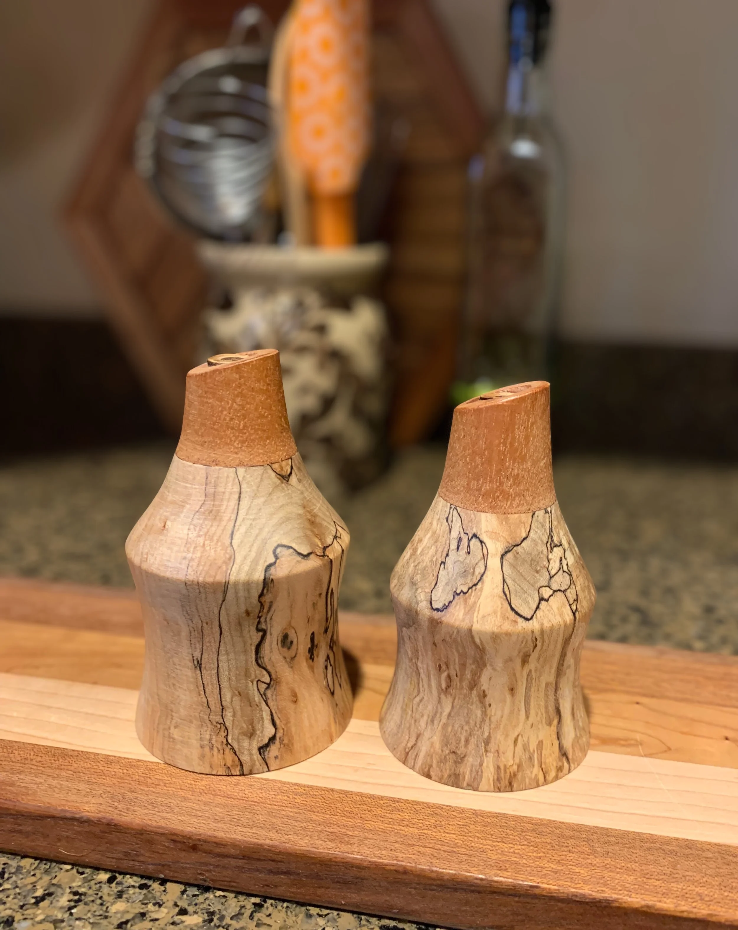 *New* Button Shakers - Spalted maple and mahogany