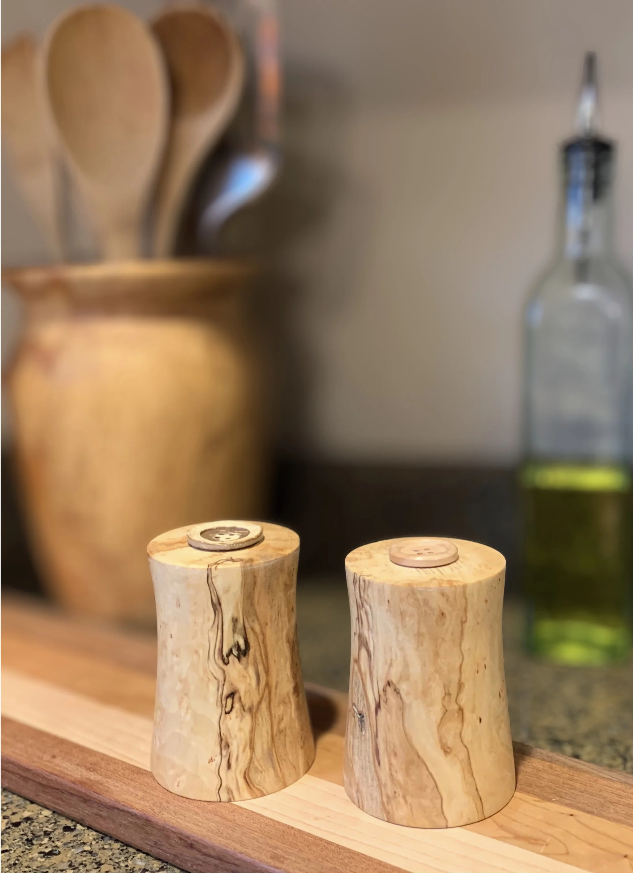 **NEW** Button Shakers - spalted maple