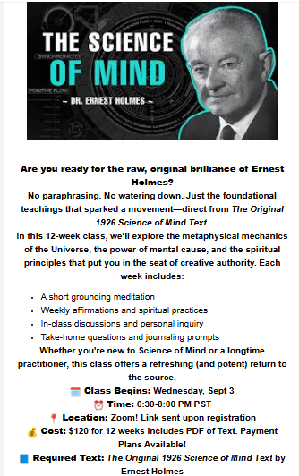 Ernest Holmes: Straight, No Chaser