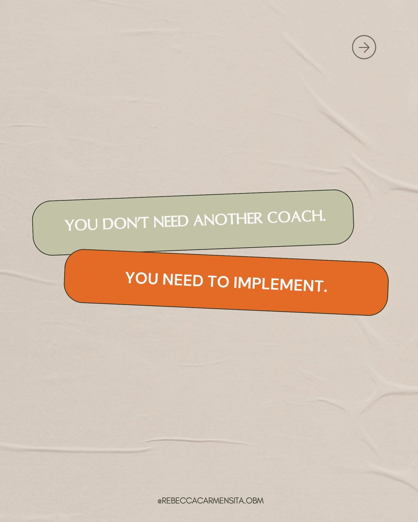 You don&rsquo;t need another coach. You need to implement. You&rsquo;ve processed it, Voxer&rsquo;d about it, journaled through it. The insight isn&rsquo;t the issue. The structure is. 

Breakthroughs are beautiful, but they don&rsquo;t build busines