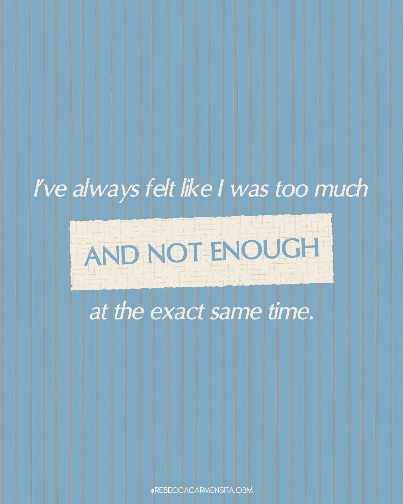 I&rsquo;ve been told I&rsquo;m too much. Too deep. Too personal. That I ask too many questions. That I care too much. That I should tone it down if I want to &ldquo;succeed.&rdquo; 

But honestly? That intensity built everything I have now. My brain 