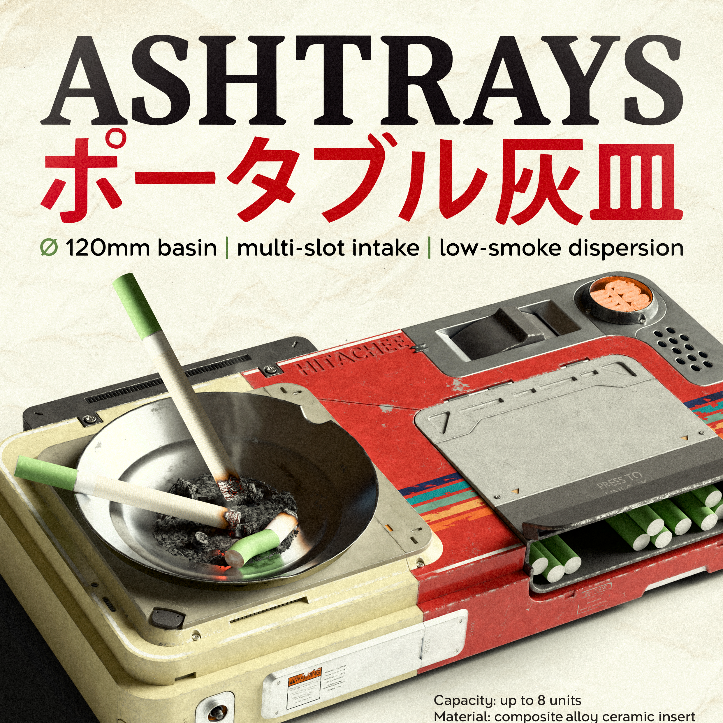 HITACHEE Portable Ashtray