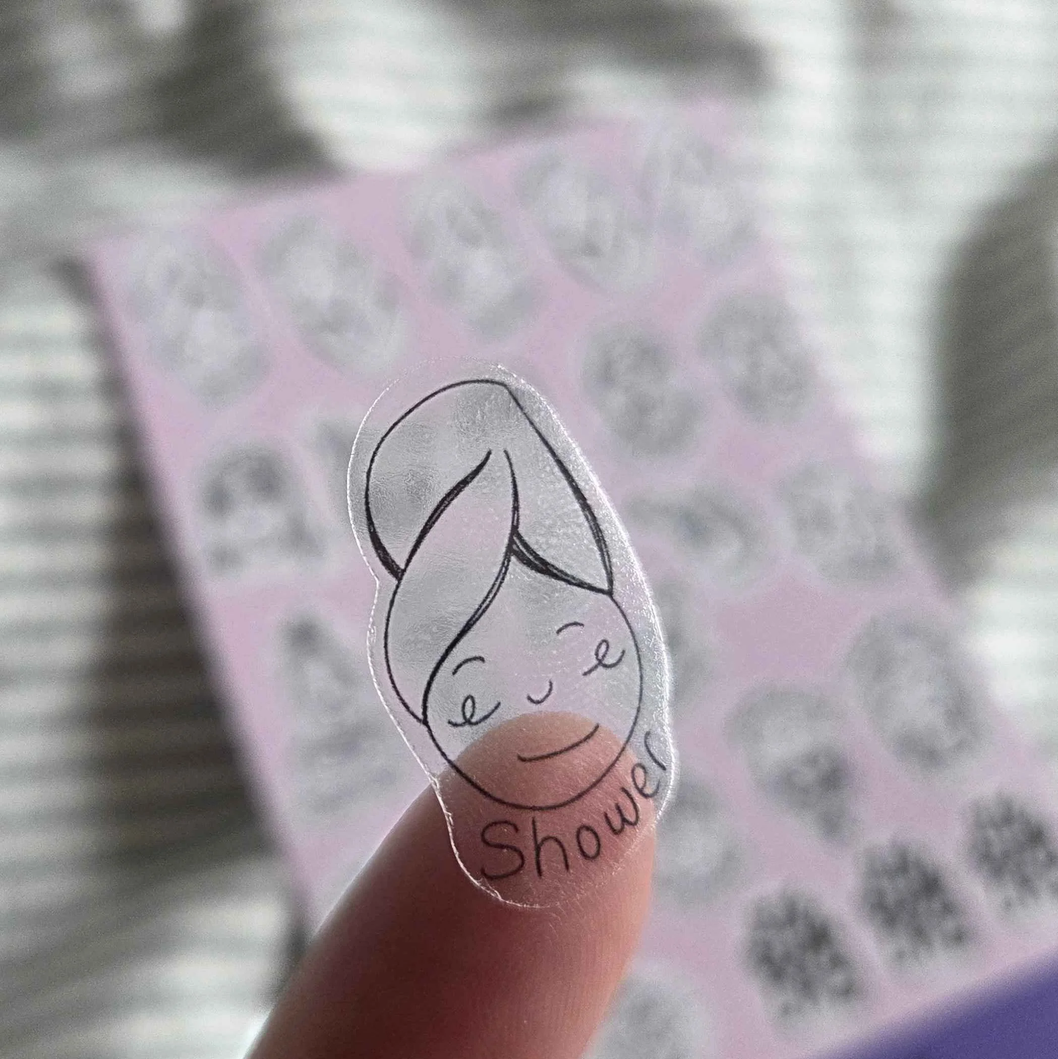 'Keeping Track' Clear Sticker Sheet