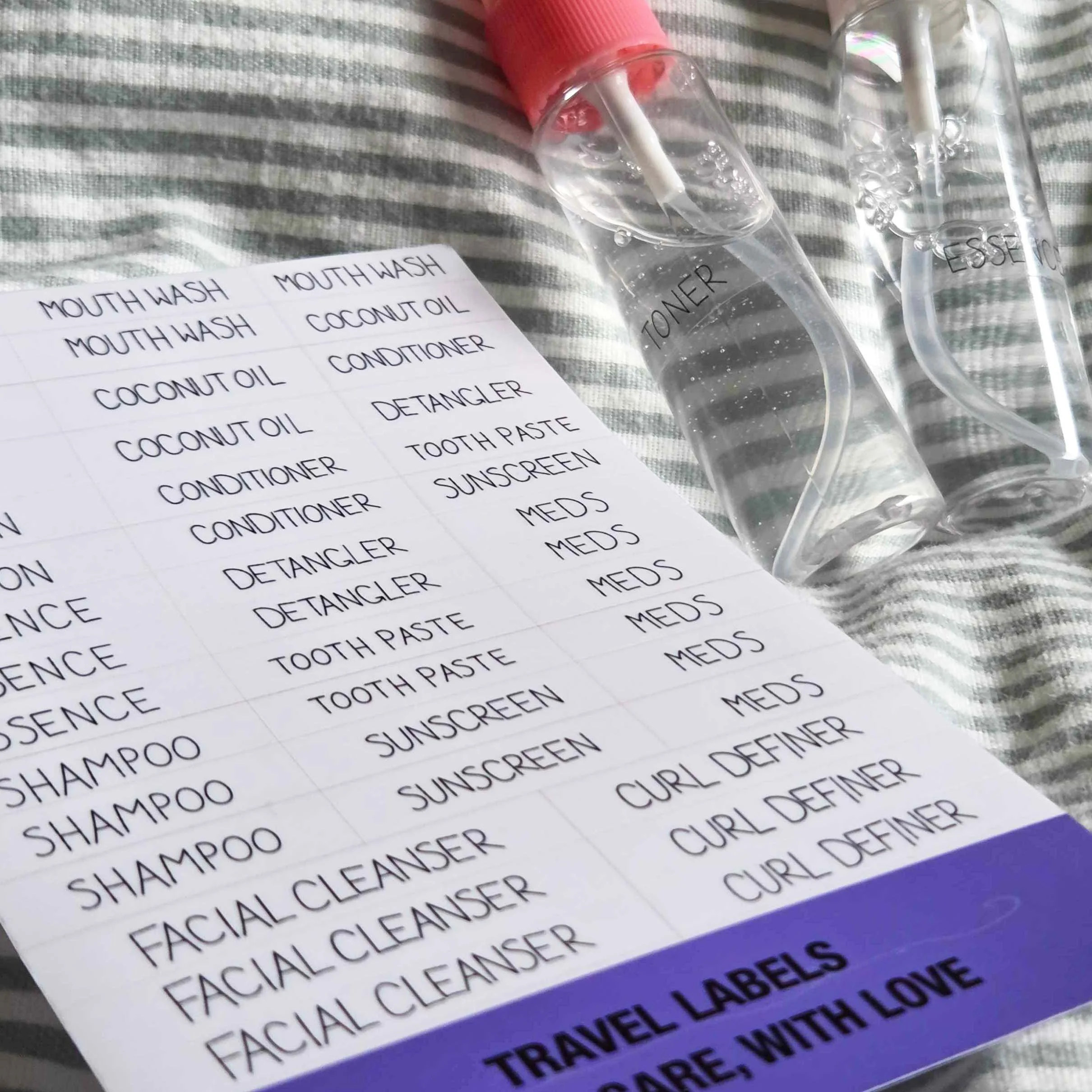 Travel Labels Clear Sticker Sheets