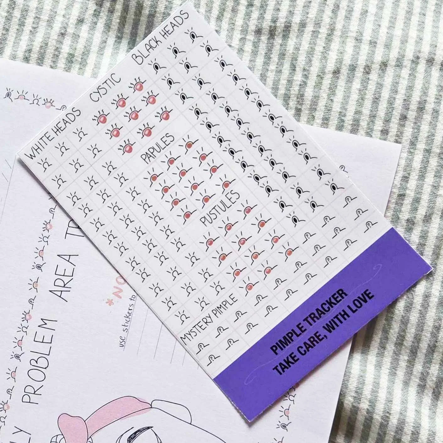 Pimple Tracker Clear Sticker Sheet