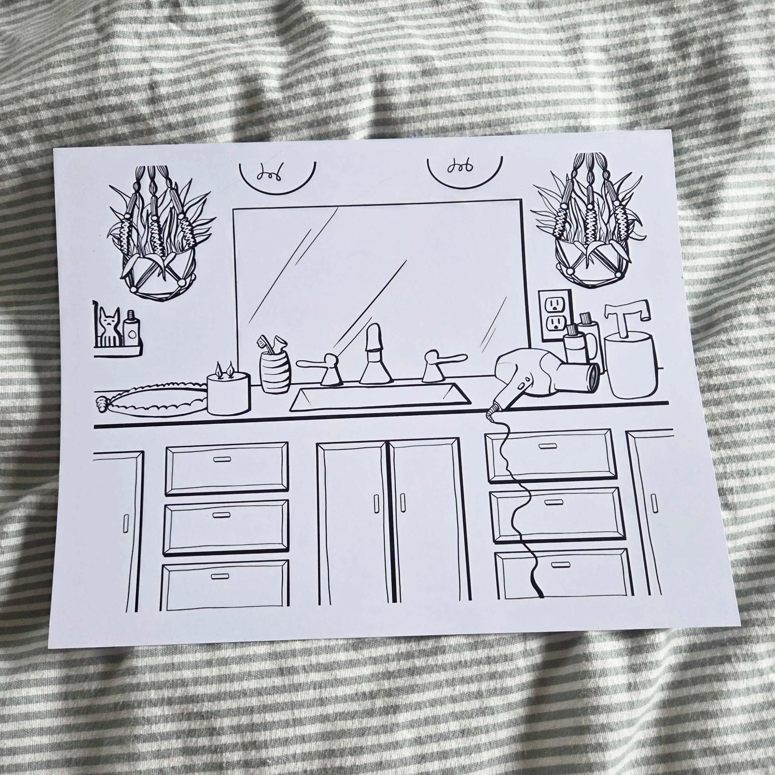 "Vanity" Coloring Sheet Printable