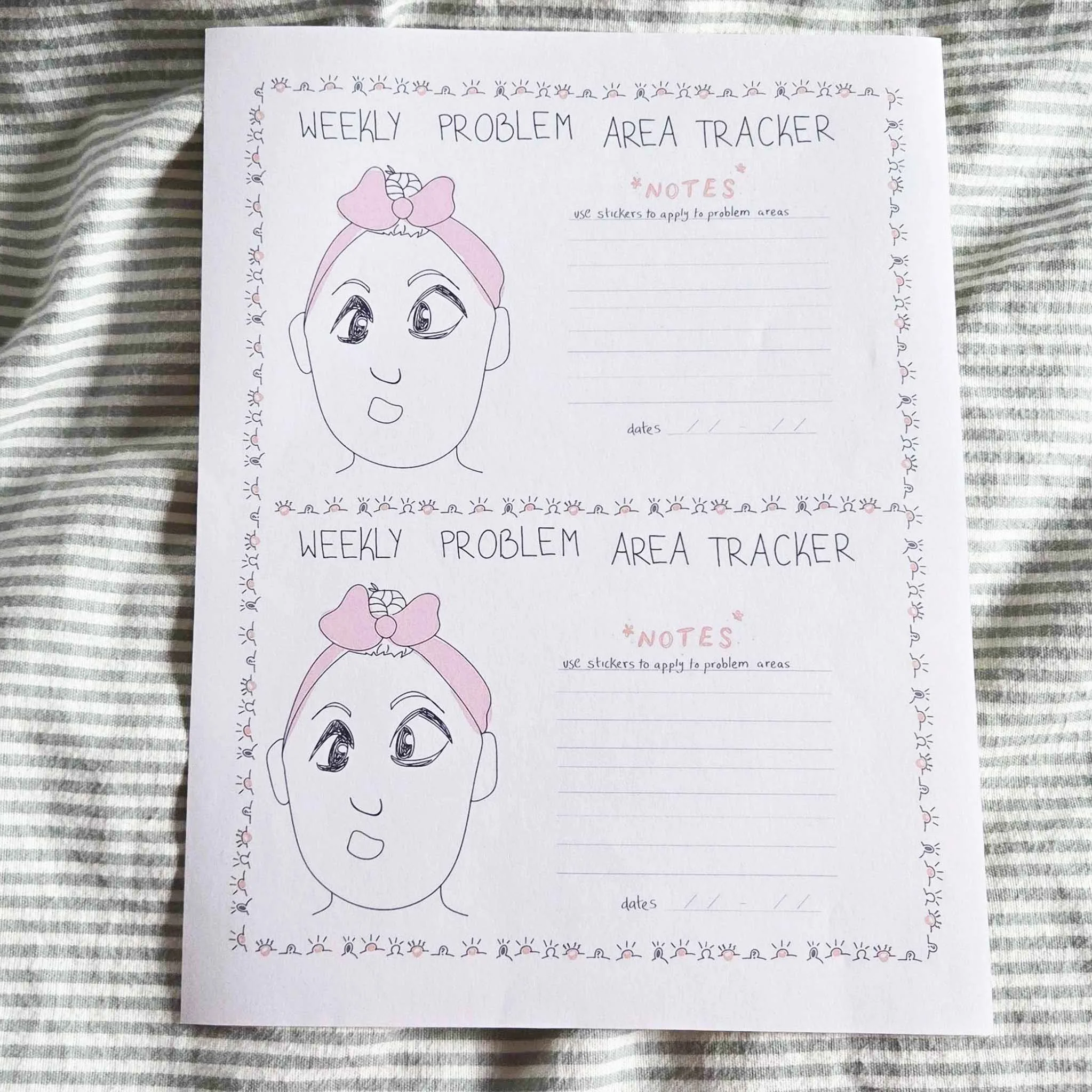 Weekly Problem Area Tracker Printable