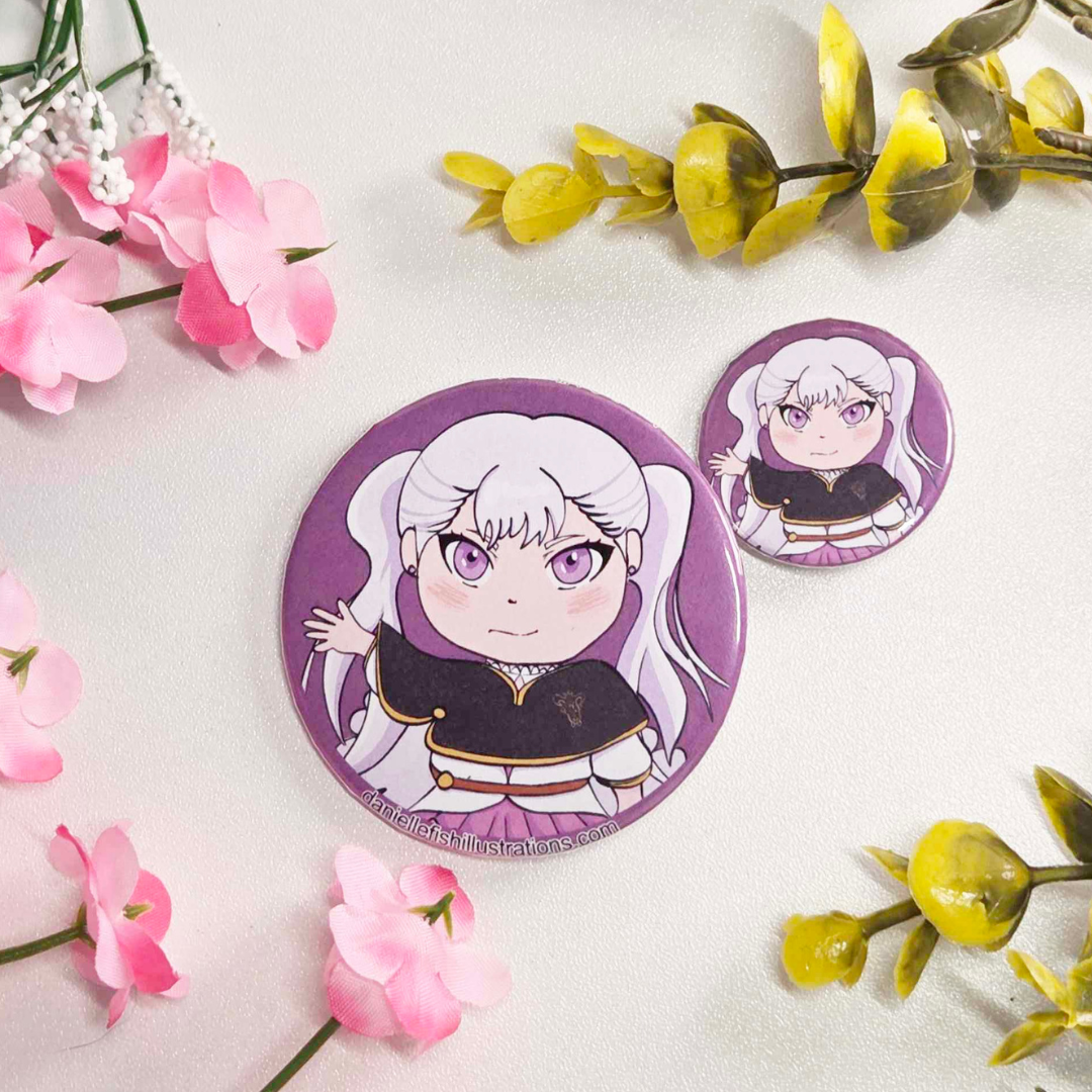 Black Clover Noelle Pin Button