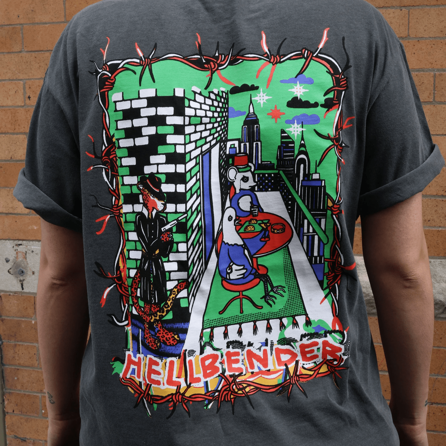 Hellbender Rooftop T-shirt - Dark Grey — hellbender mexican