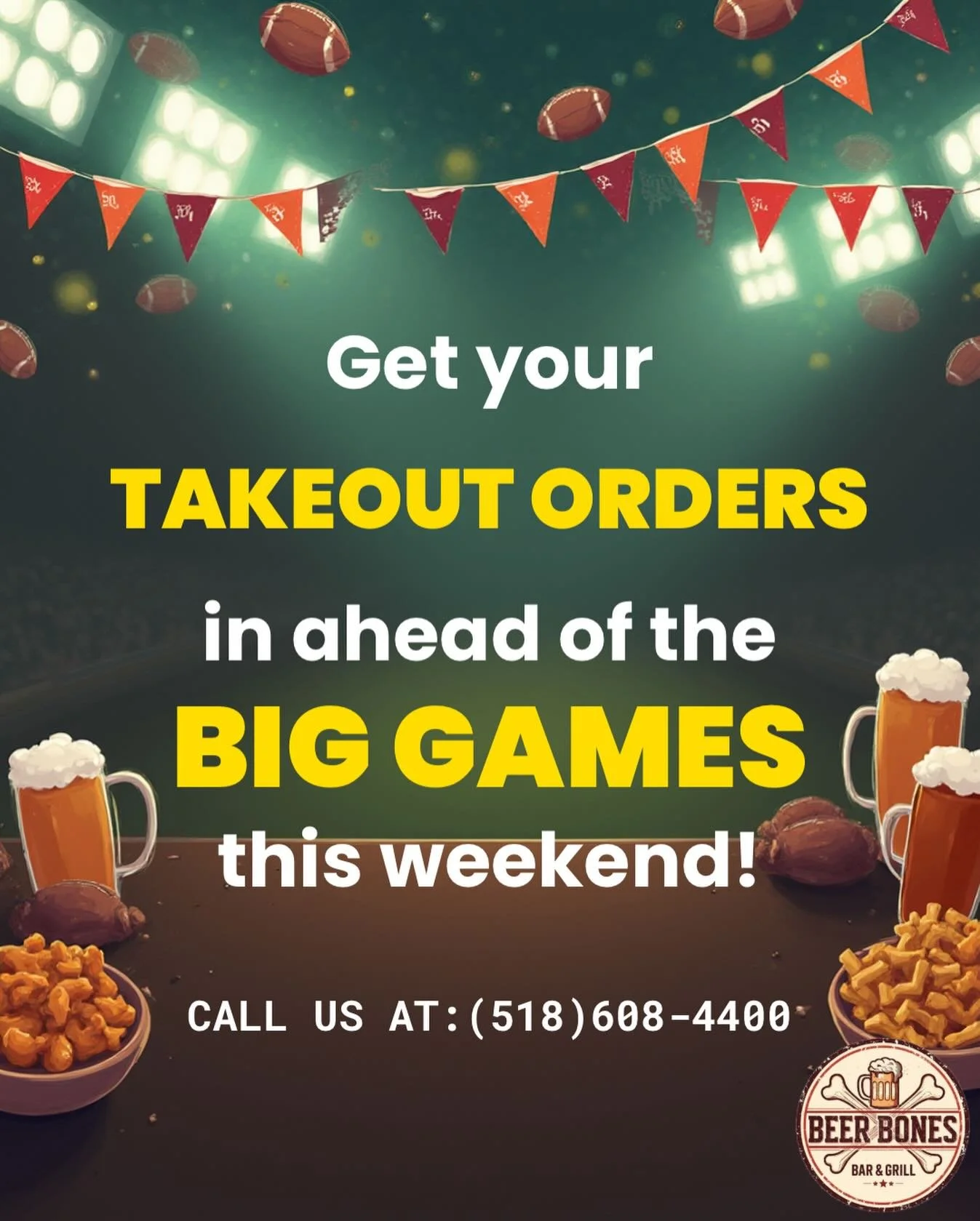 Make sure to call ahead with your takeout orders for this weekend!🍗🍟