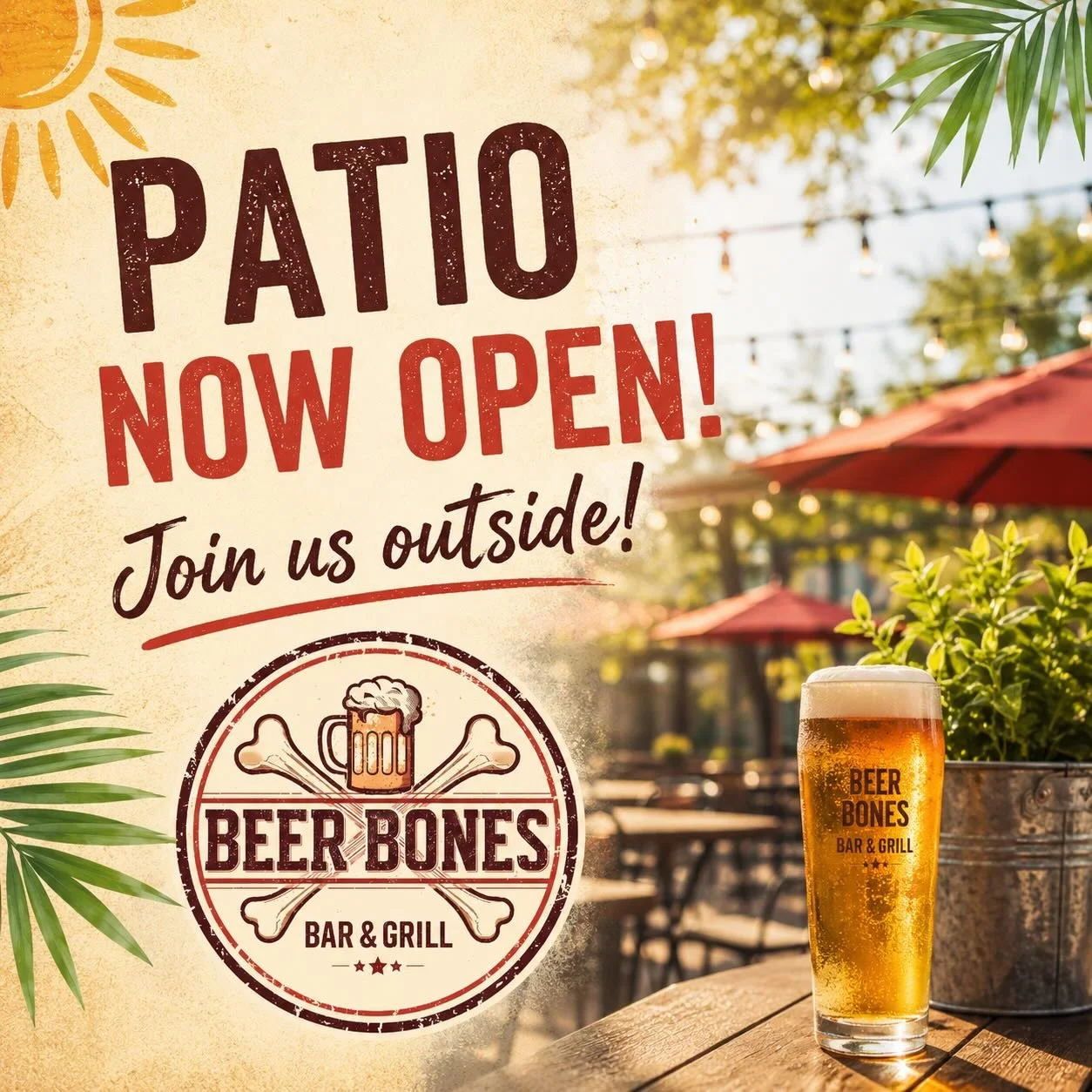 Our patio is now open! Join us this summer☀️