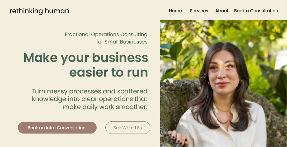 "After" image of a Homepage GlowUP example