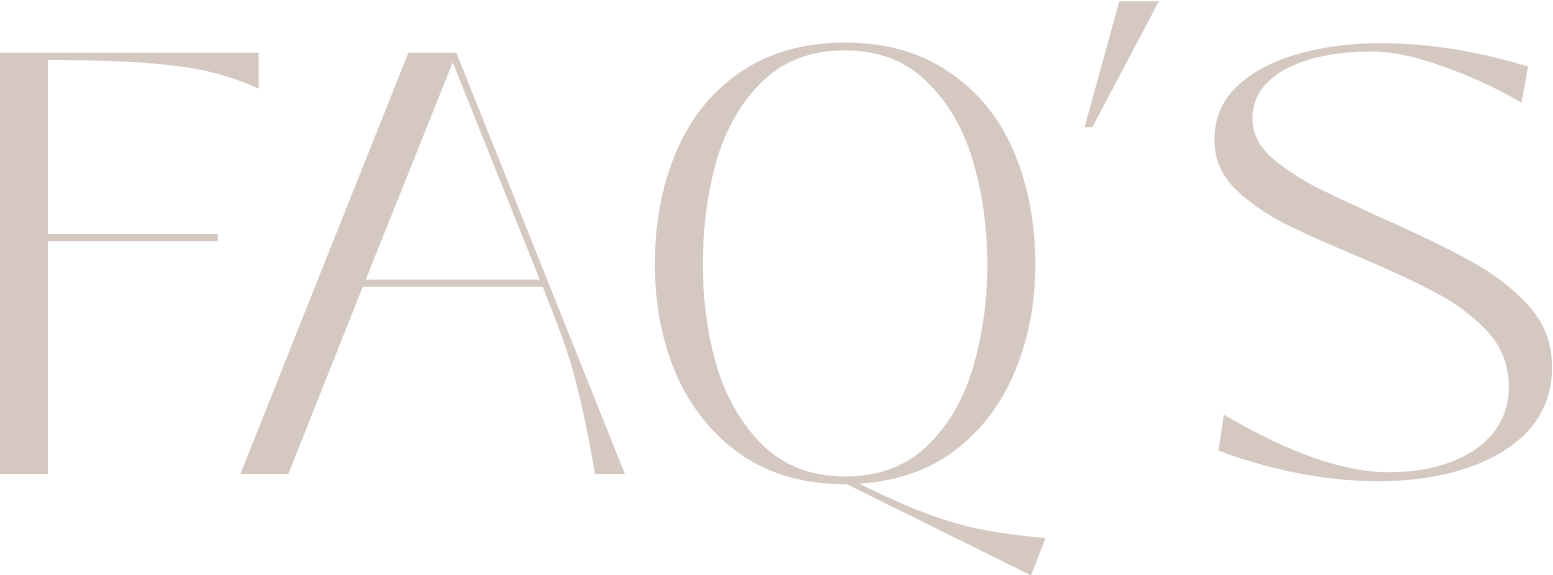 text that reads FAQ's
