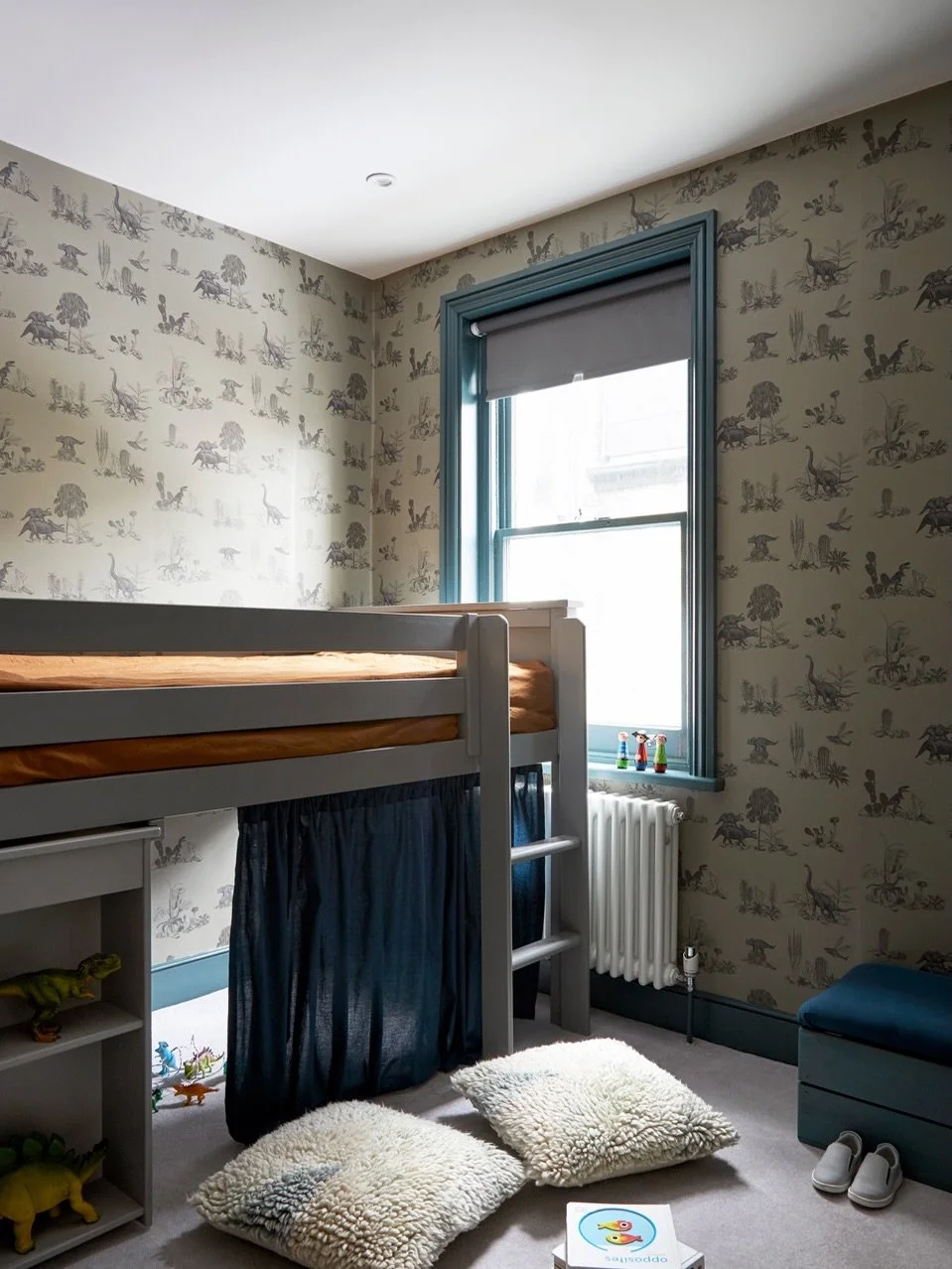 WE LOVE THIS ROOM&hellip; it&rsquo;s so fun re-visiting past projects. It&rsquo;s not just the off beat colours or the function. This room is tiny and the off the peg bed slotted in by 2mm as there&rsquo;s a radiator under the window. And whilst smal