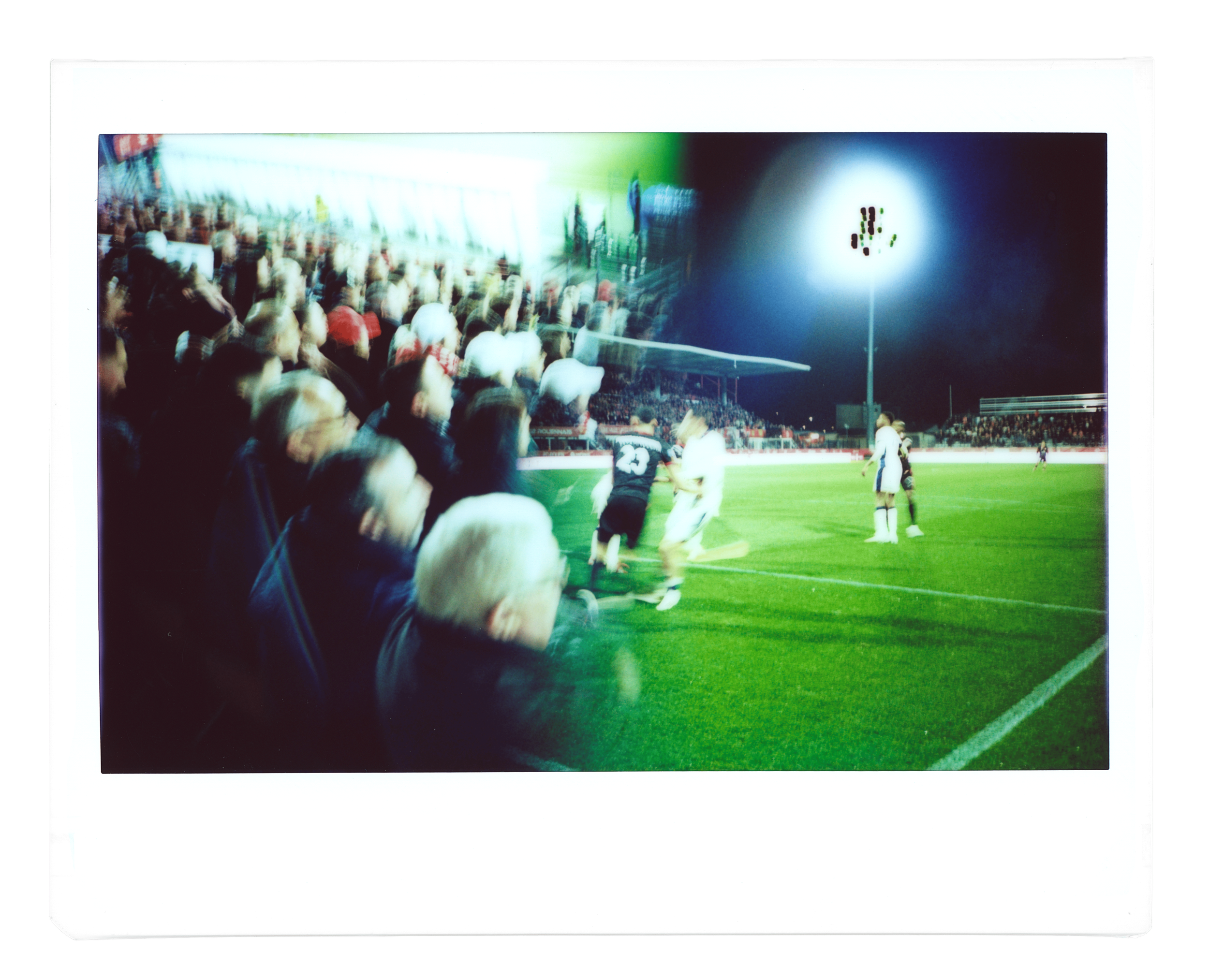 double exposition sur lomography instantané de football