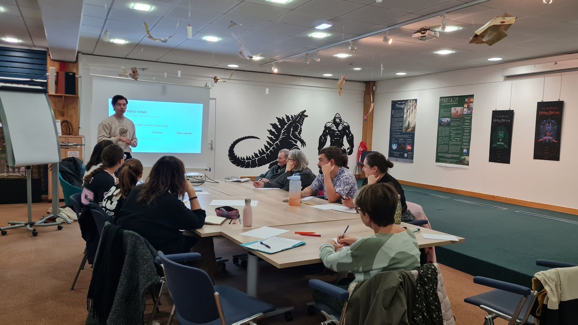 Tour de table de l’atelier Les bases de l’écriture créative à la médiathèque de Montbéliard