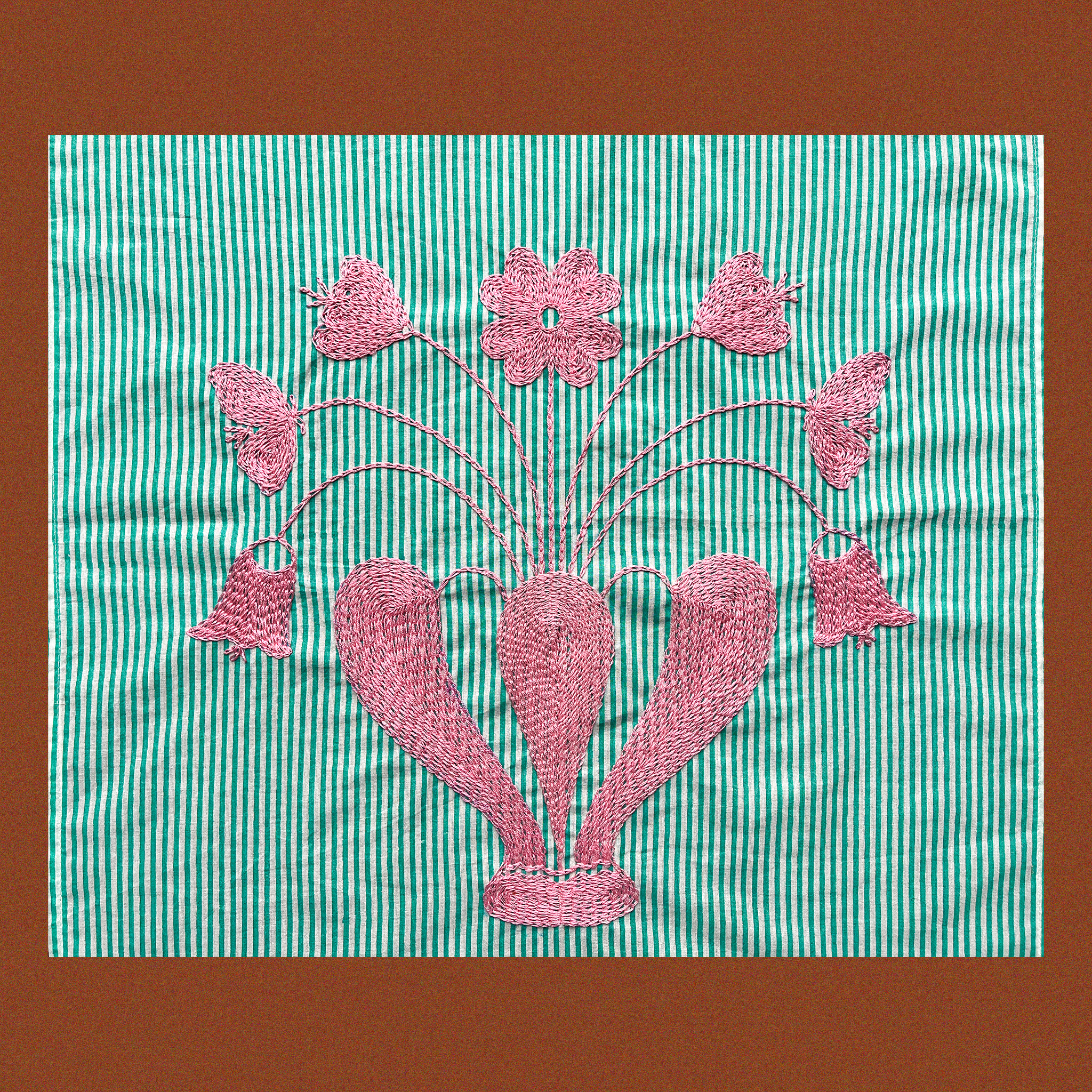 Vasse of flowers embroidery