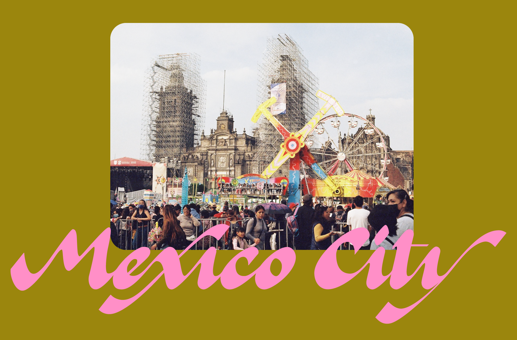 CDMX lettering mustard