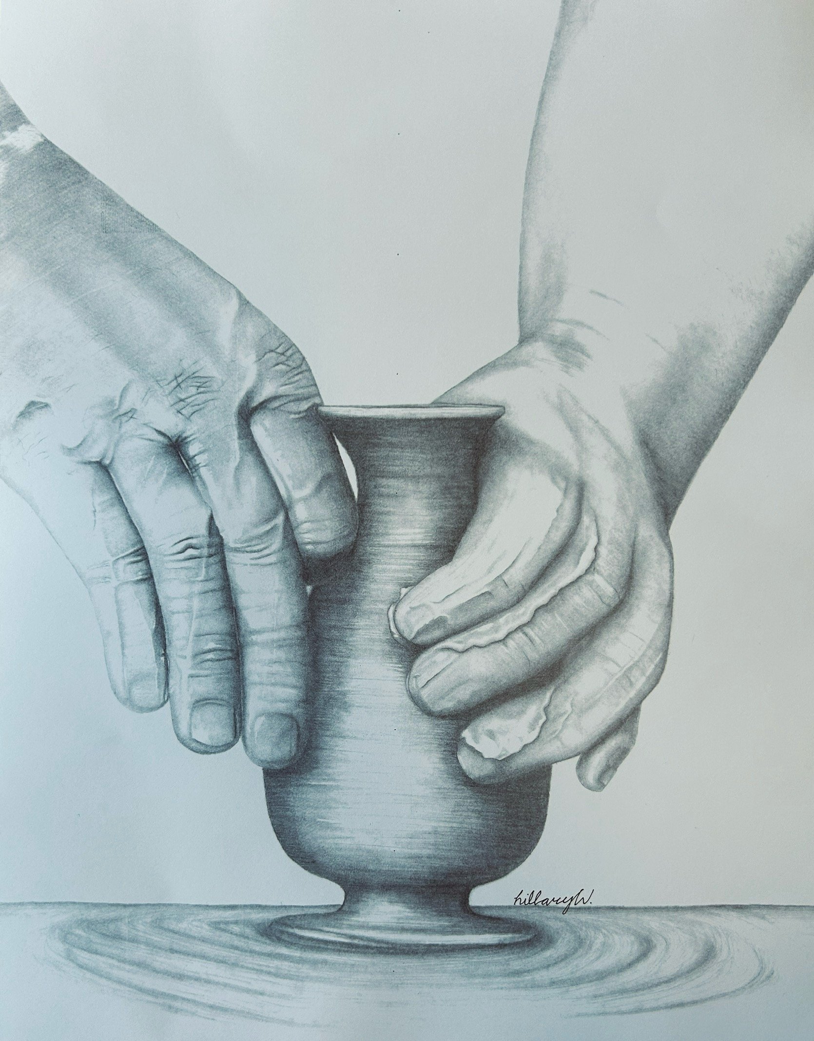 The Potters Hands Print