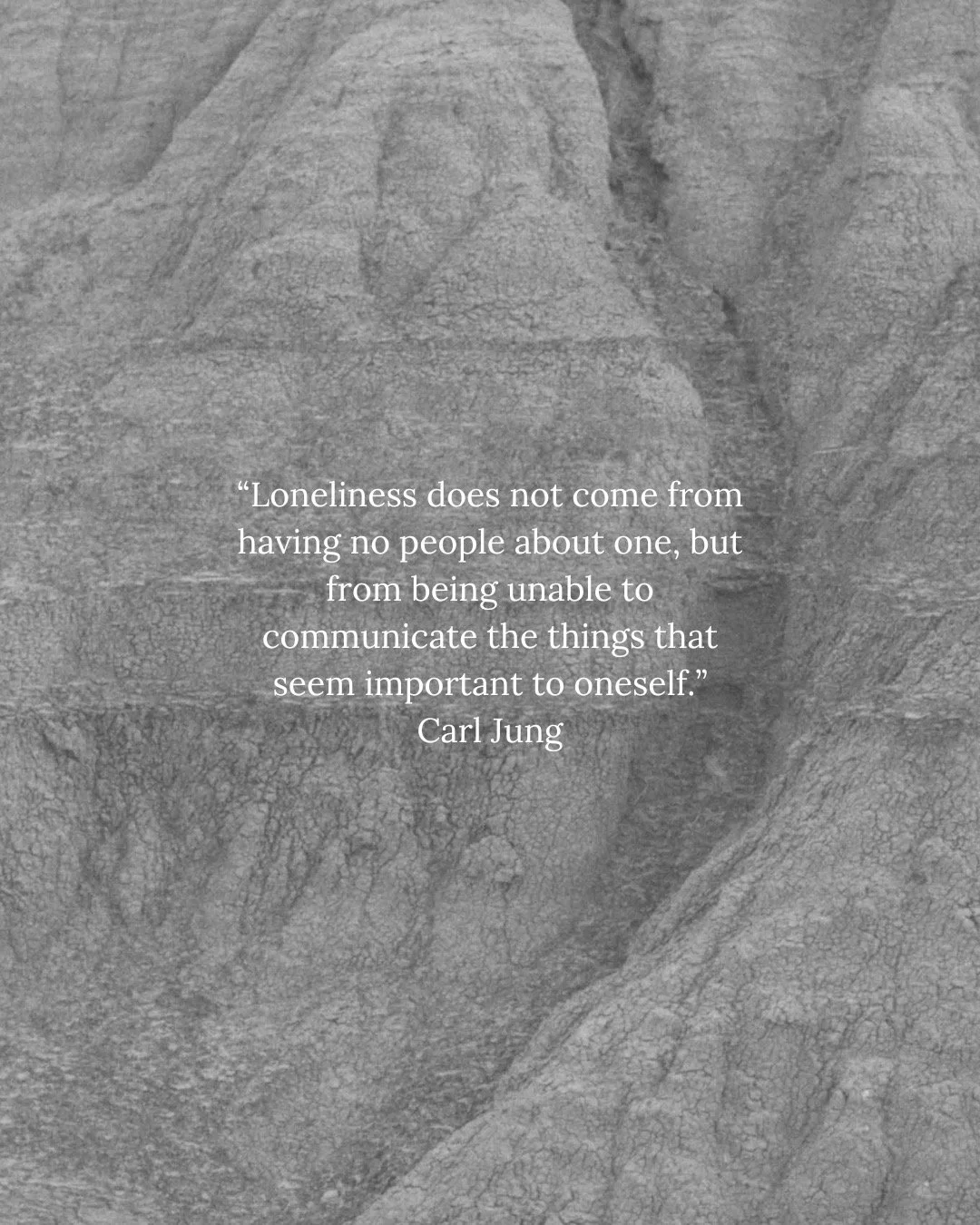 We can feel loneliest in a crowded room.

But aloneness and solitude are not the same.

Solitude allows us to tune out the noise of the collective and tend to our inner life, to peel back layers of conditioning and environmental adaptation, and begin