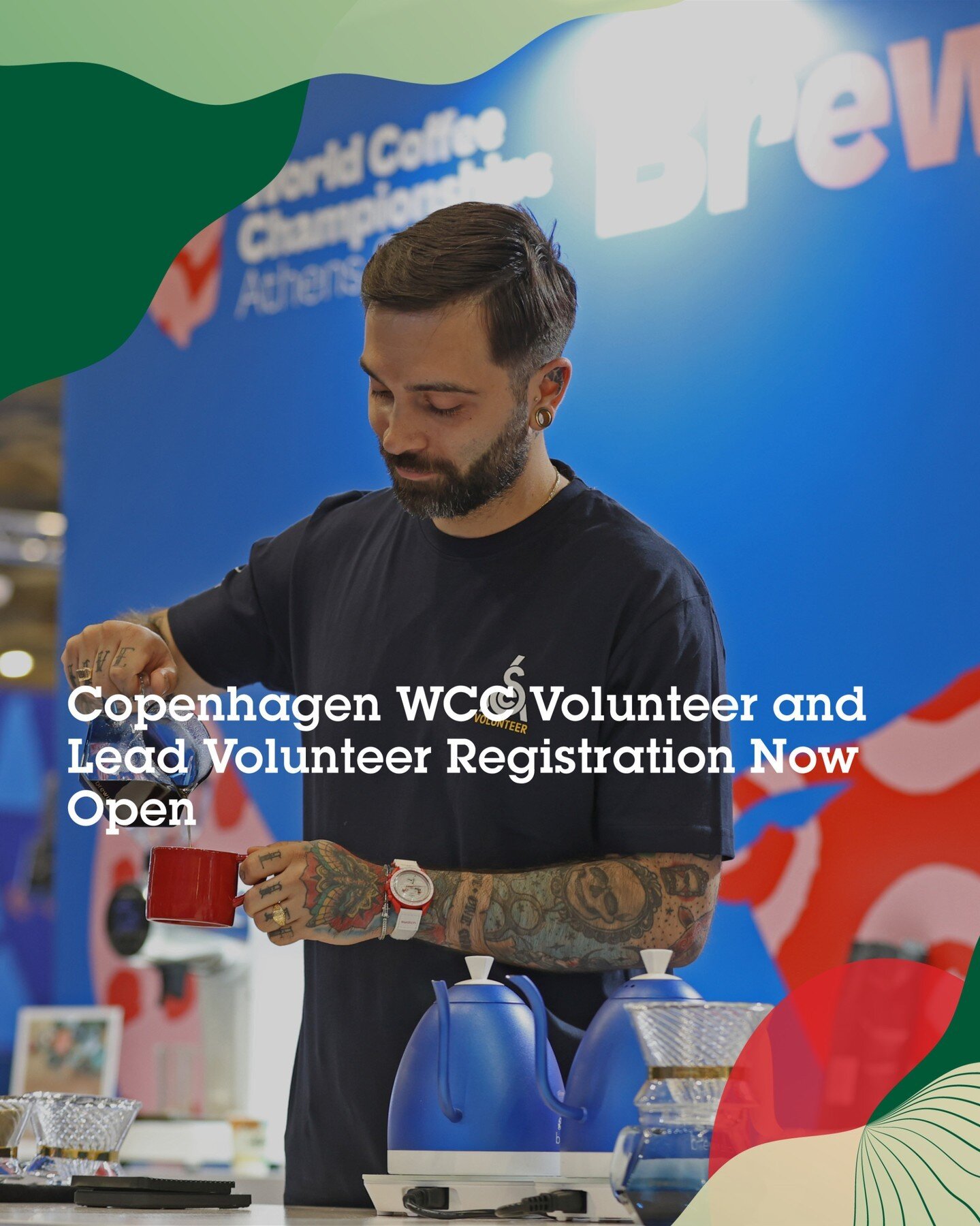 Are you passionate about coffee and looking to expand your global network or want to gain valuable skills? Join us in Copenhagen for the World Coffee Championships (WCC) and earn a three-day World of Coffee show badge.

As a volunteer, you'll have th