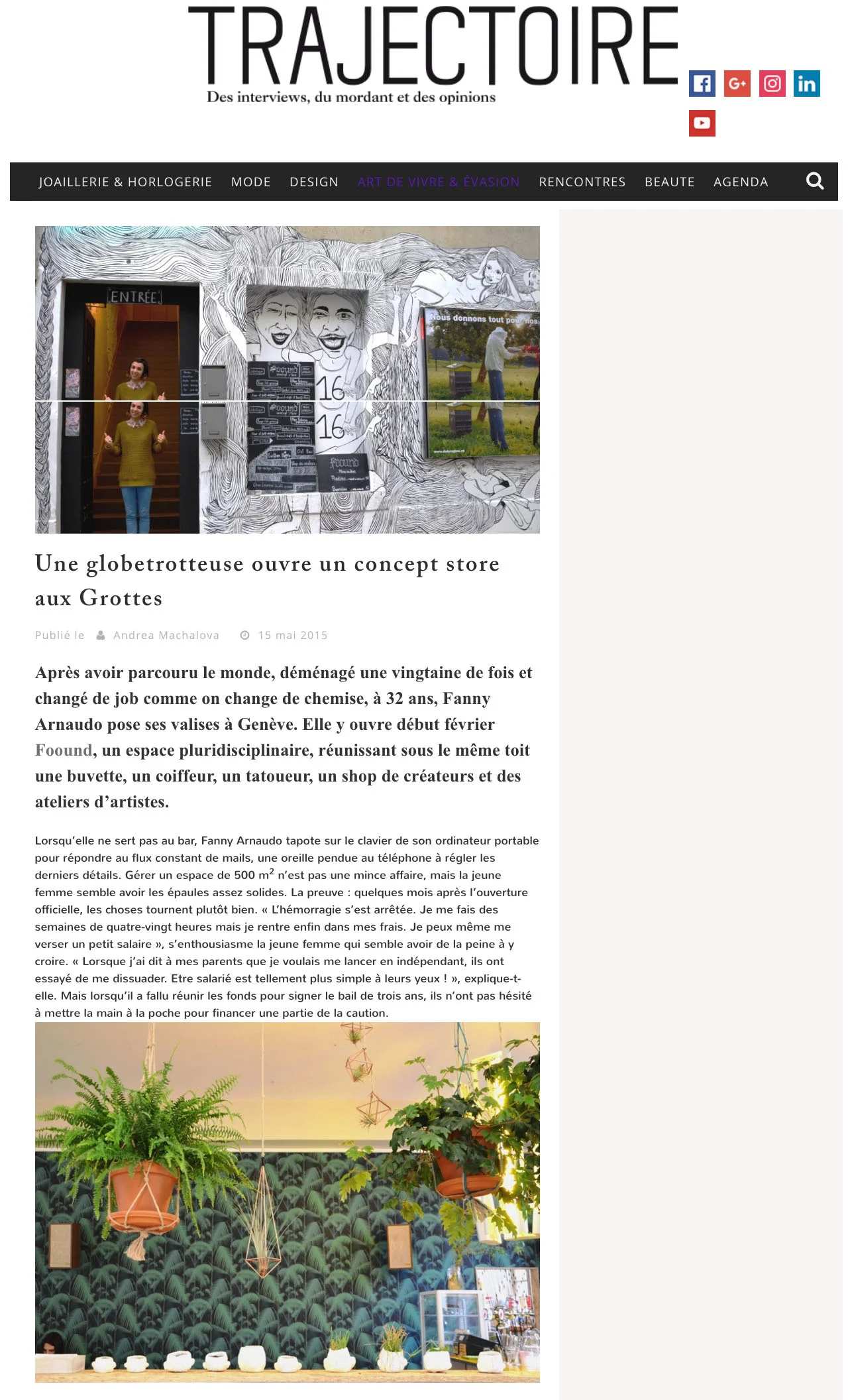 Trajectoire // 15 novembre 2015