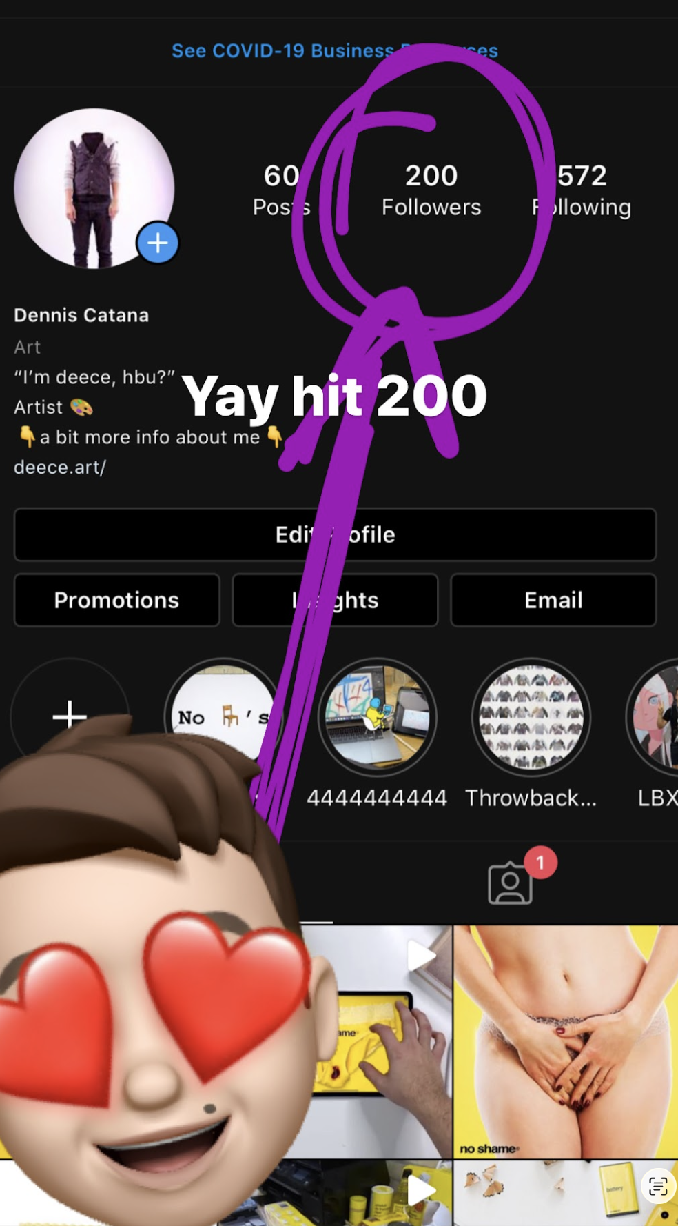 Soft launch of No Shame – Instagram hits 200 followers (Copy) (Copy)